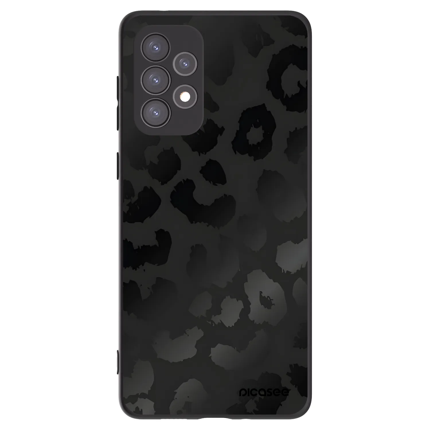 Picasee silikonski črni ovitek za Samsung Galaxy A73 5G - Midnight Leopard