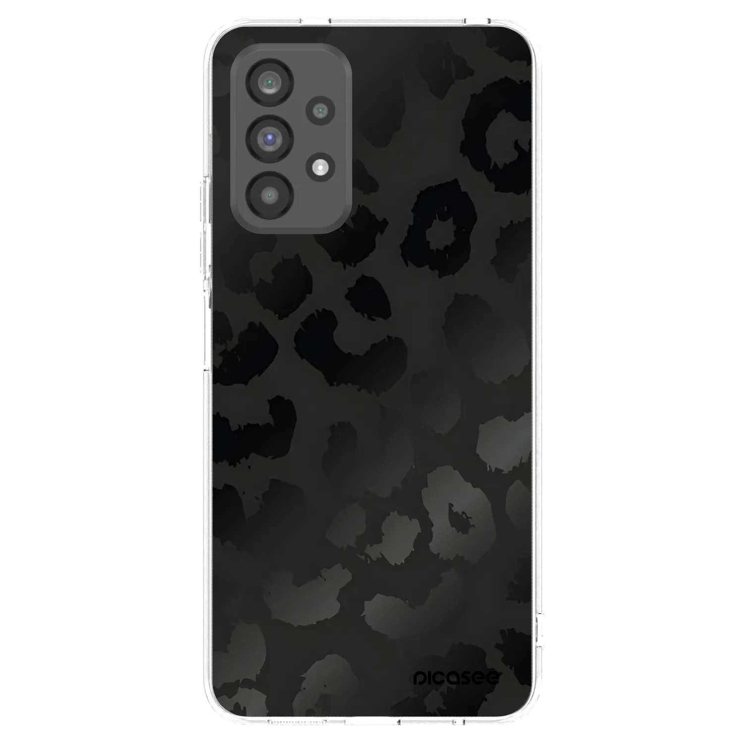 Picasee silikonski prozorni ovitek za Samsung Galaxy A73 5G - Midnight Leopard