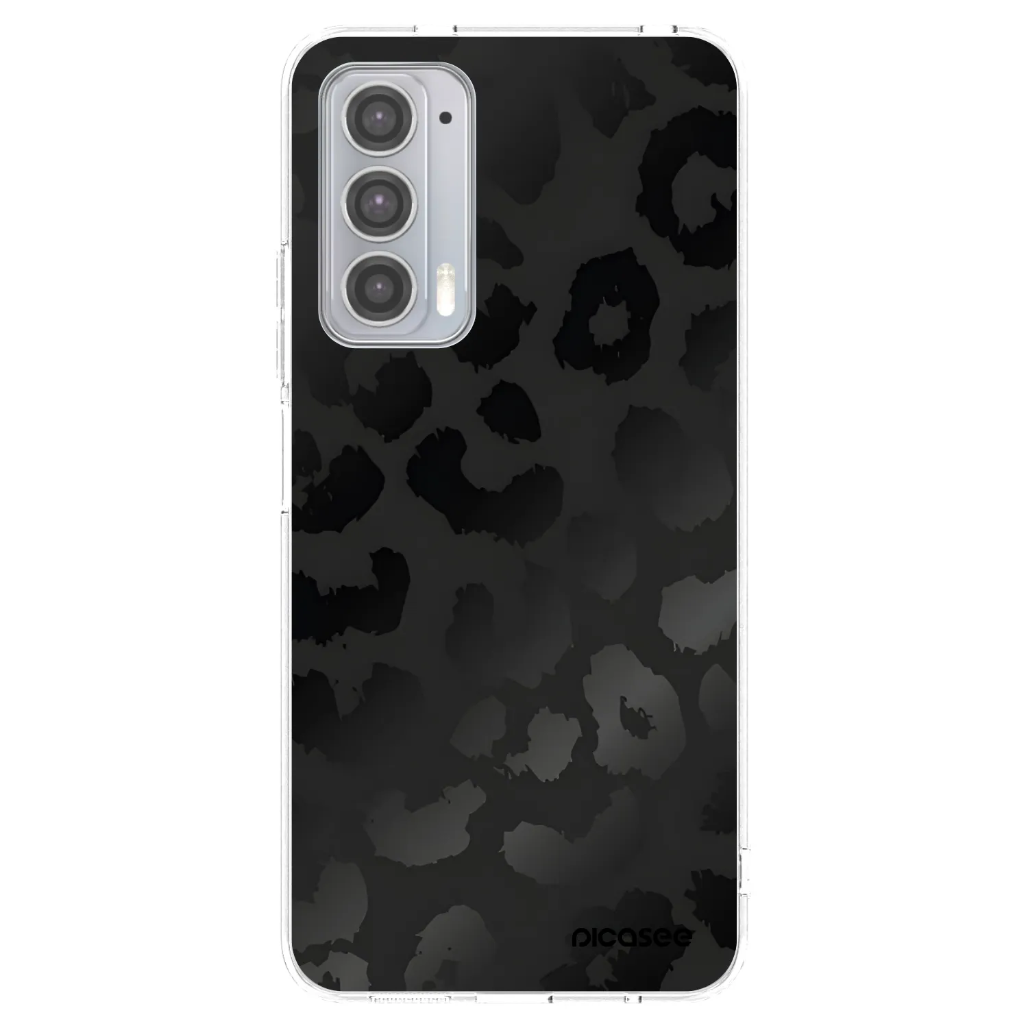 Picasee silikonski prozorni ovitek za Motorola Edge 20 - Midnight Leopard