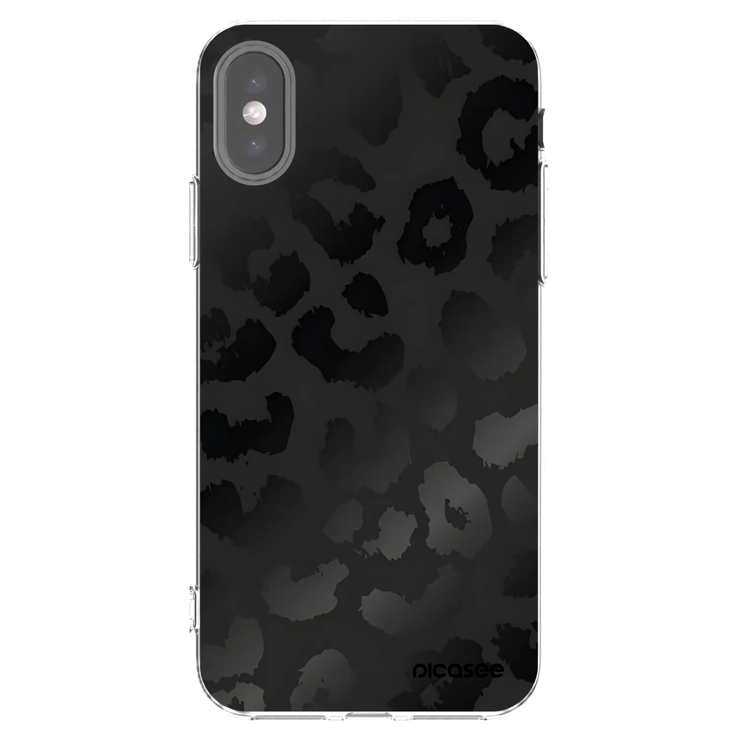 Picasee silikonski prozorni ovitek za Apple iPhone X/XS - Midnight Leopard