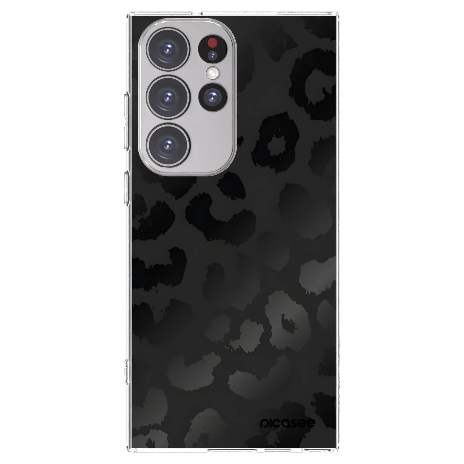 Picasee silikonski prozorni ovitek za Samsung Galaxy S23 Ultra 5G - Midnight Leopard