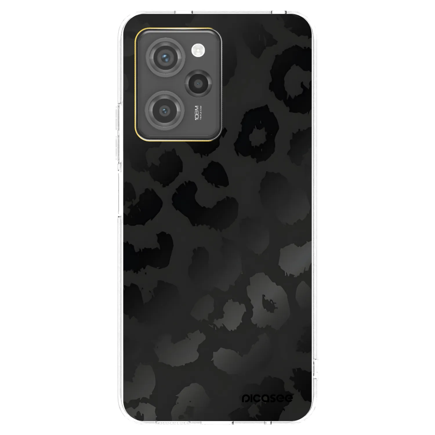 Picasee silikonski črni ovitek za Xiaomi Poco X5 Pro - Midnight Leopard
