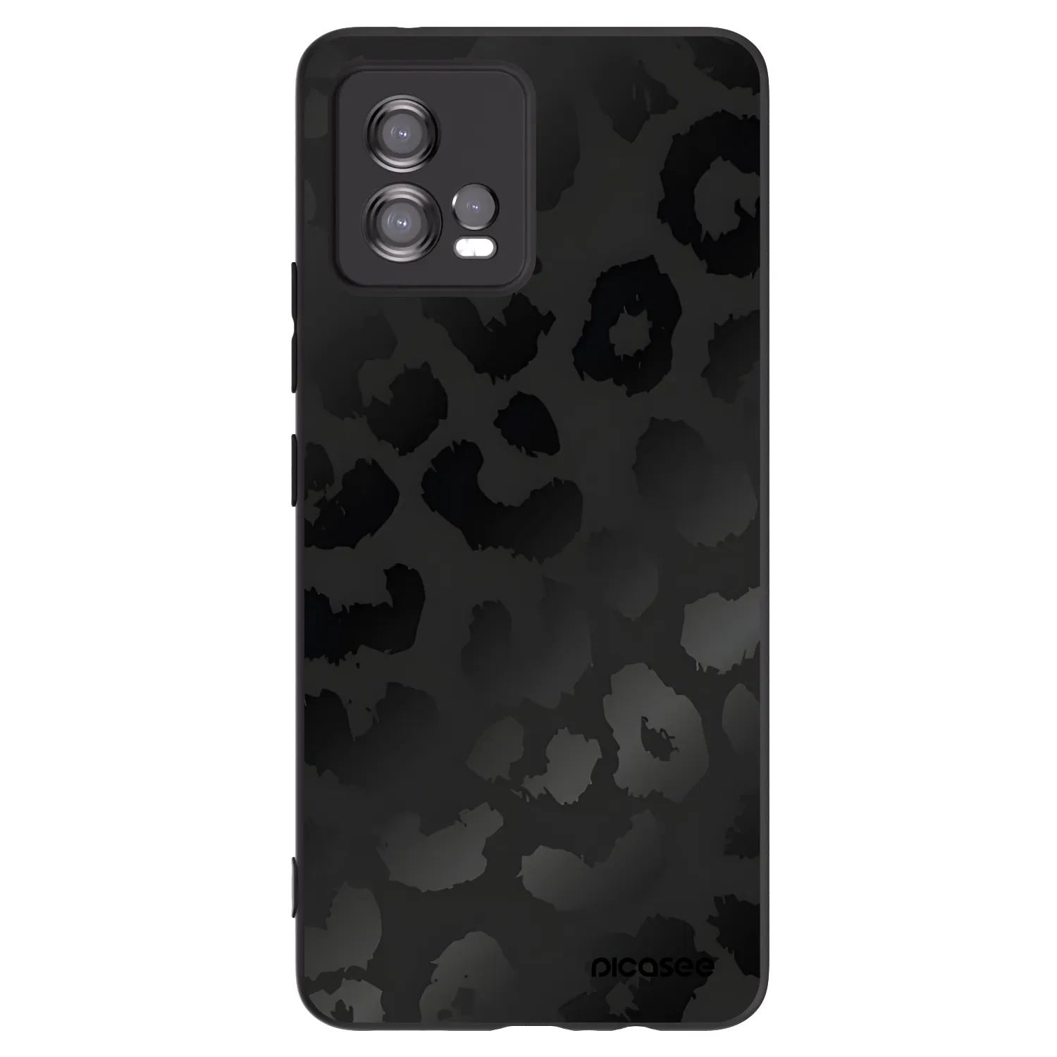 Picasee silikonski črni ovitek za Motorola Moto G72 - Midnight Leopard