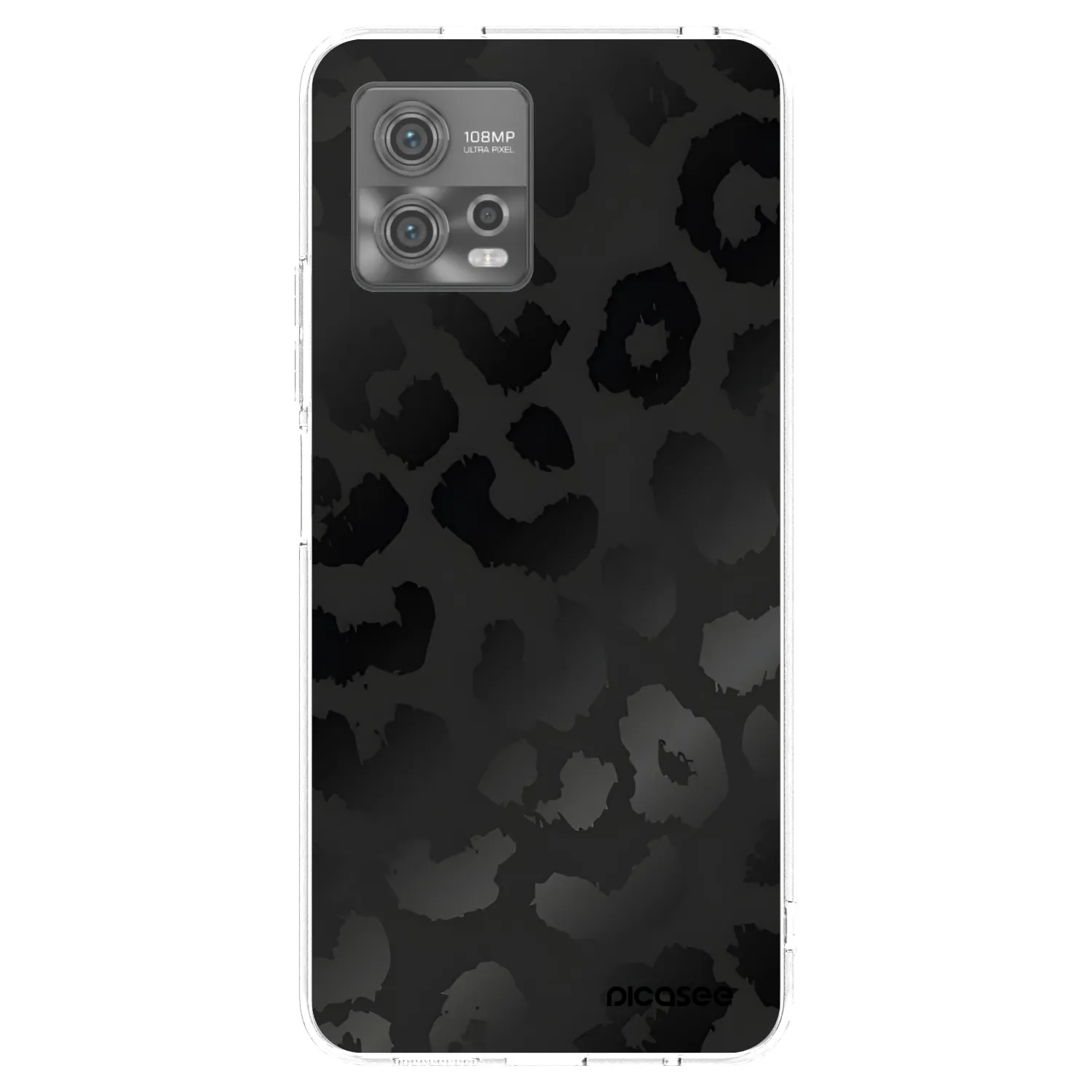 Picasee silikonski prozorni ovitek za Motorola Moto G72 - Midnight Leopard