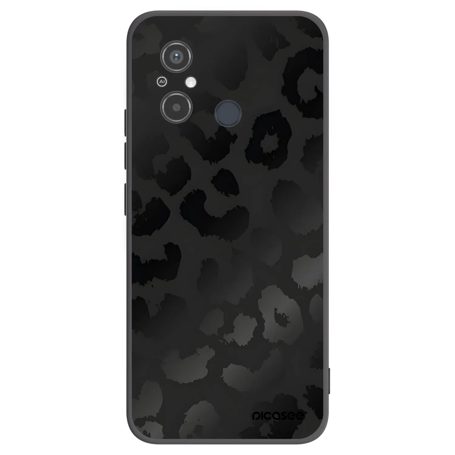 Picasee silikonski črni ovitek za Xiaomi Redmi 12C - Midnight Leopard