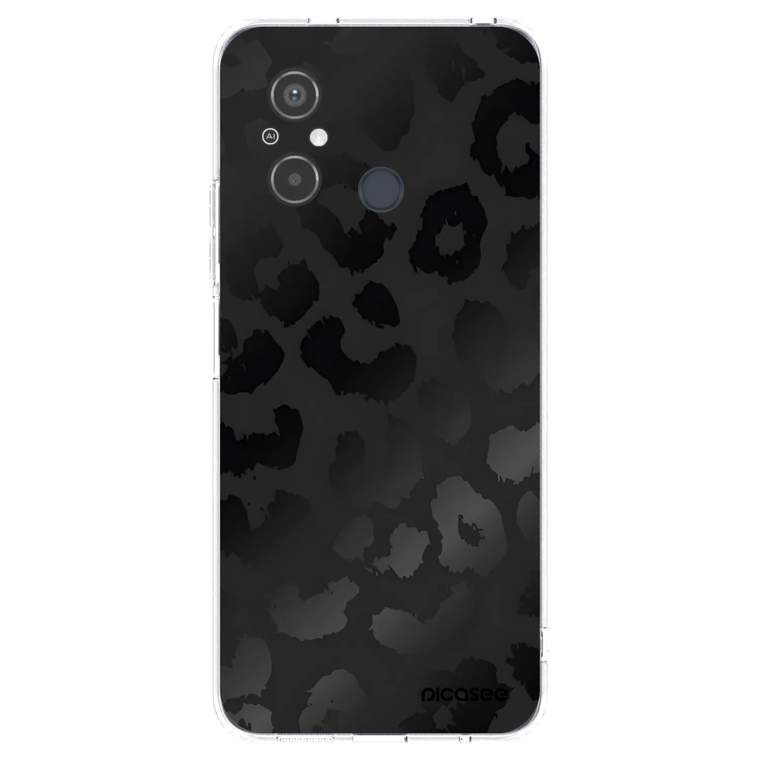 Picasee silikonski prozorni ovitek za Xiaomi Redmi 12C - Midnight Leopard