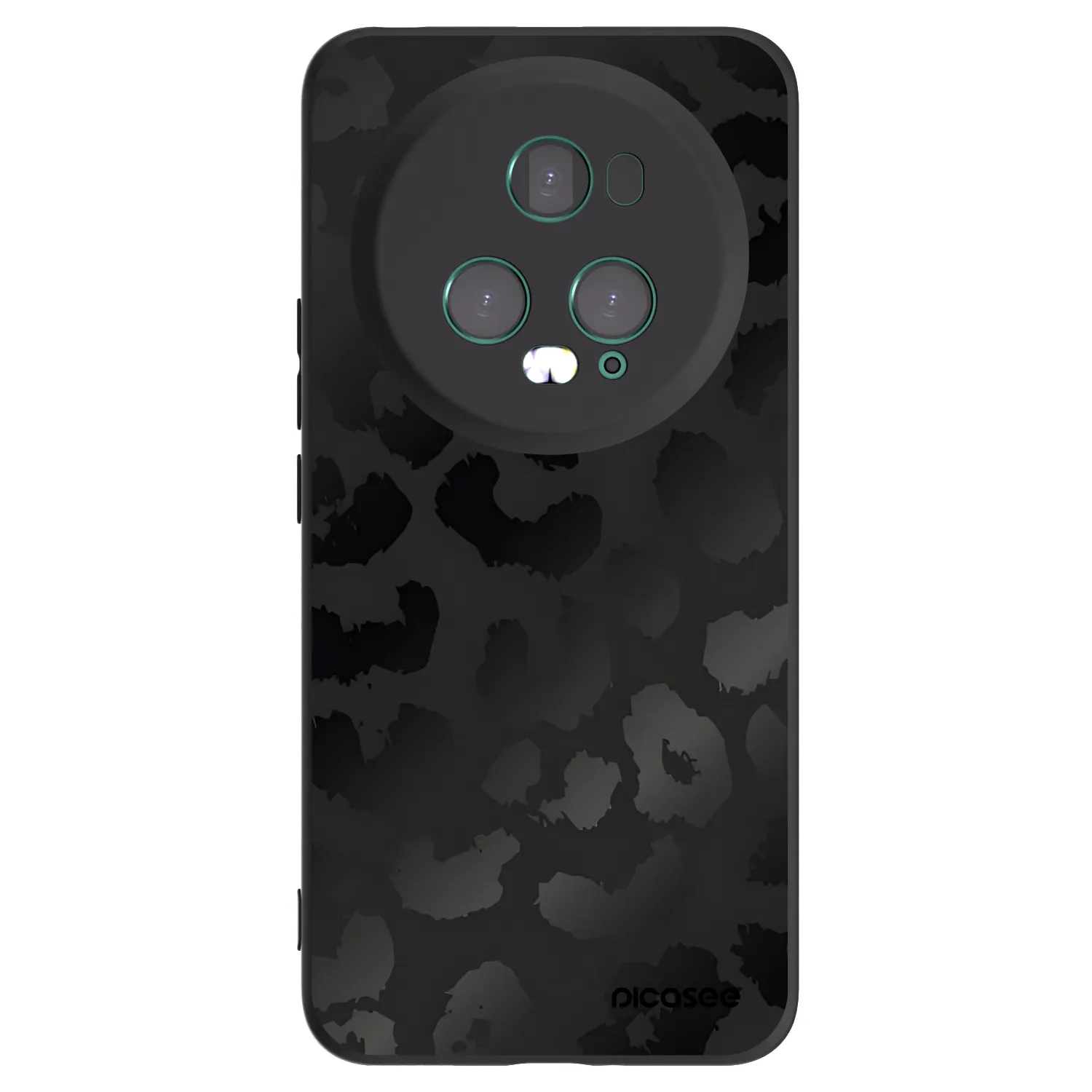 Picasee silikonski črni ovitek za Honor Magic5 Pro - Midnight Leopard
