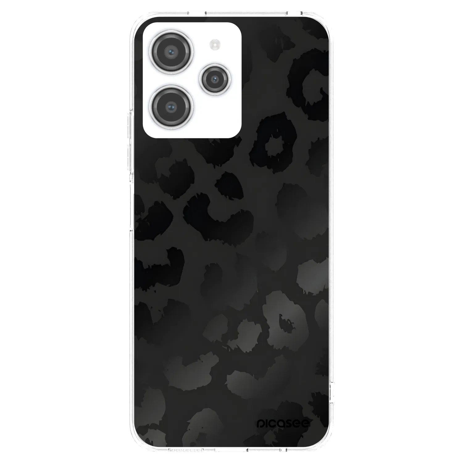 Picasee silikonski prozorni ovitek za Xiaomi Redmi 12 4G - Midnight Leopard