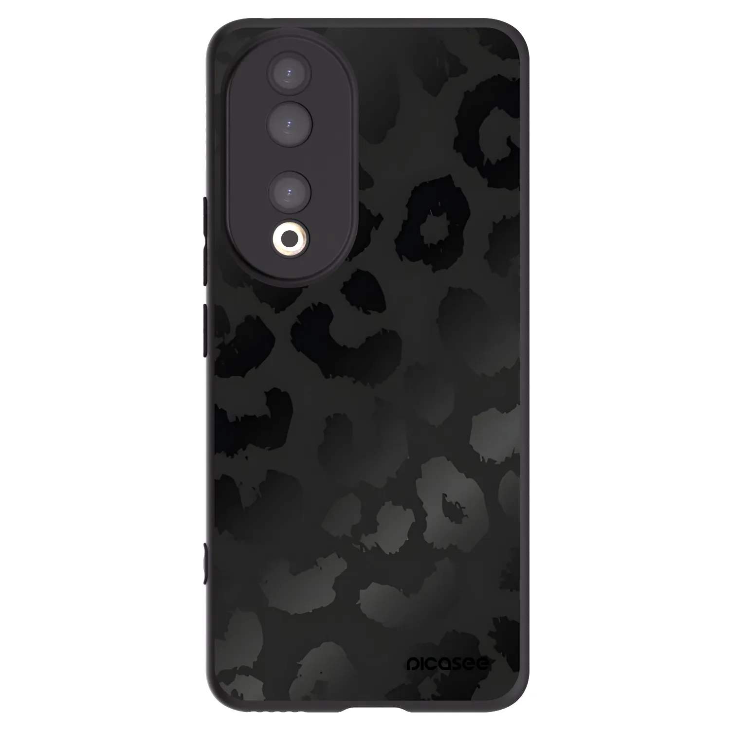 Picasee silikonski črni ovitek za Honor 90 5G - Midnight Leopard