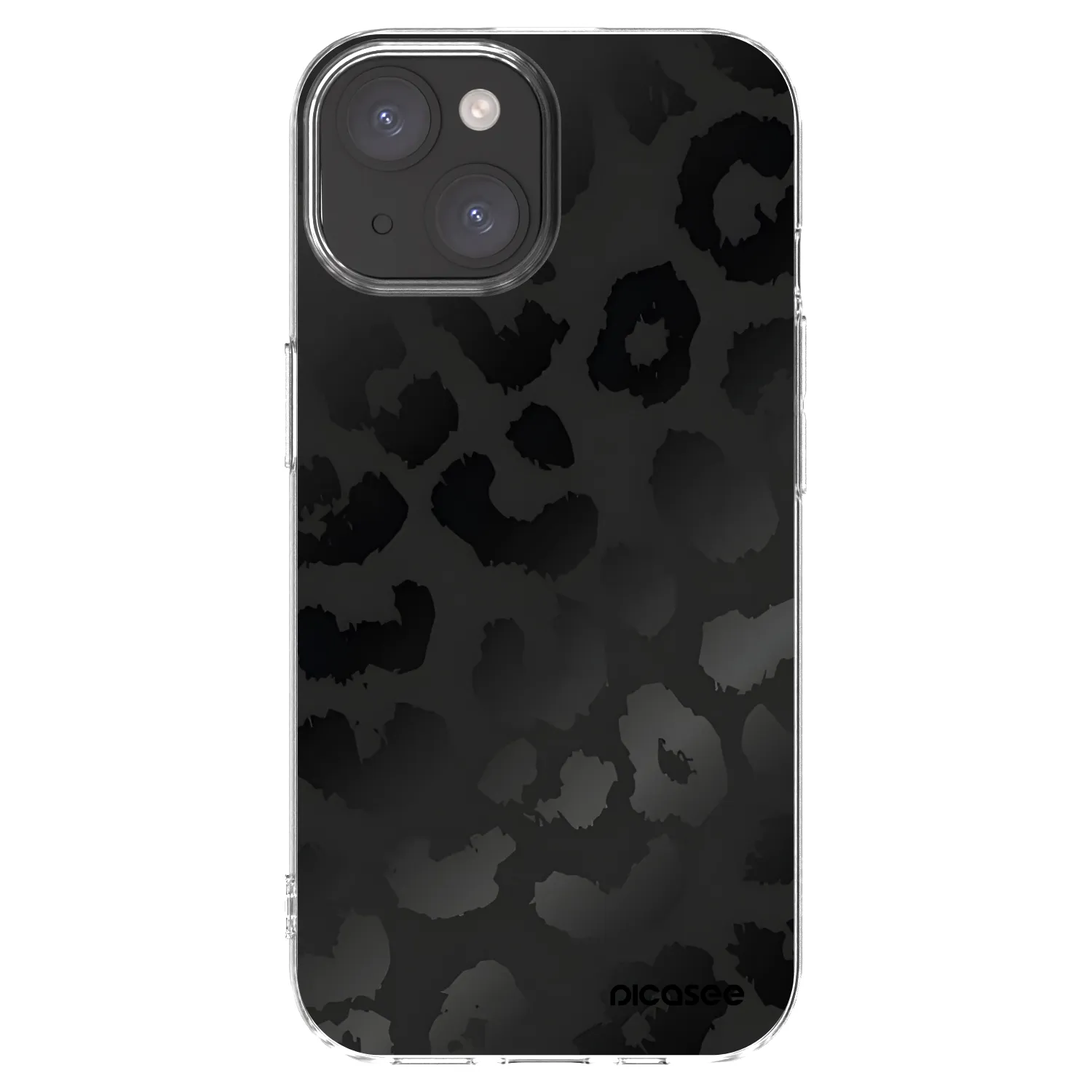 Picasee silikonski prozorni ovitek za Apple iPhone 15 - Midnight Leopard