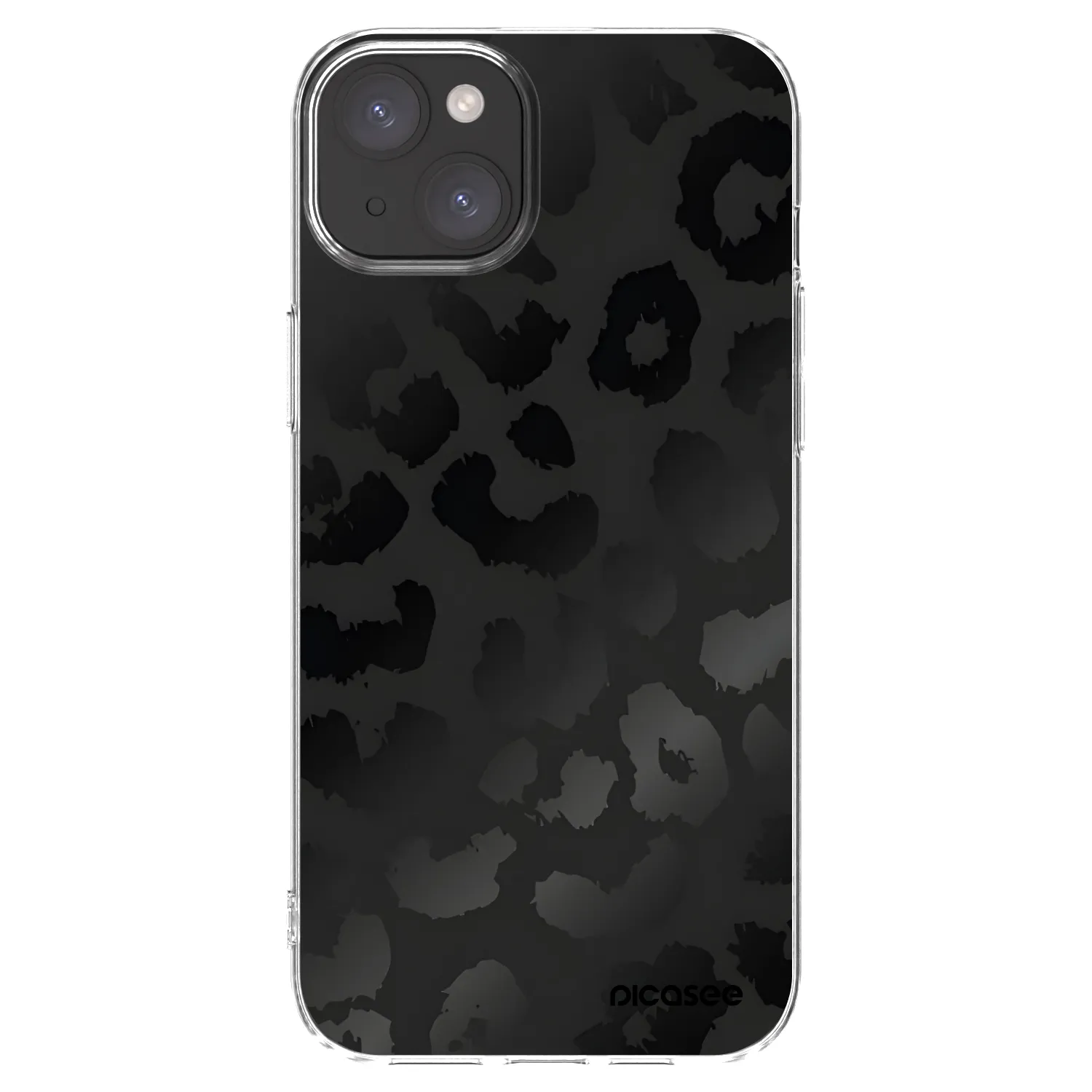 Picasee silikonski prozorni ovitek za Apple iPhone 15 Plus - Midnight Leopard