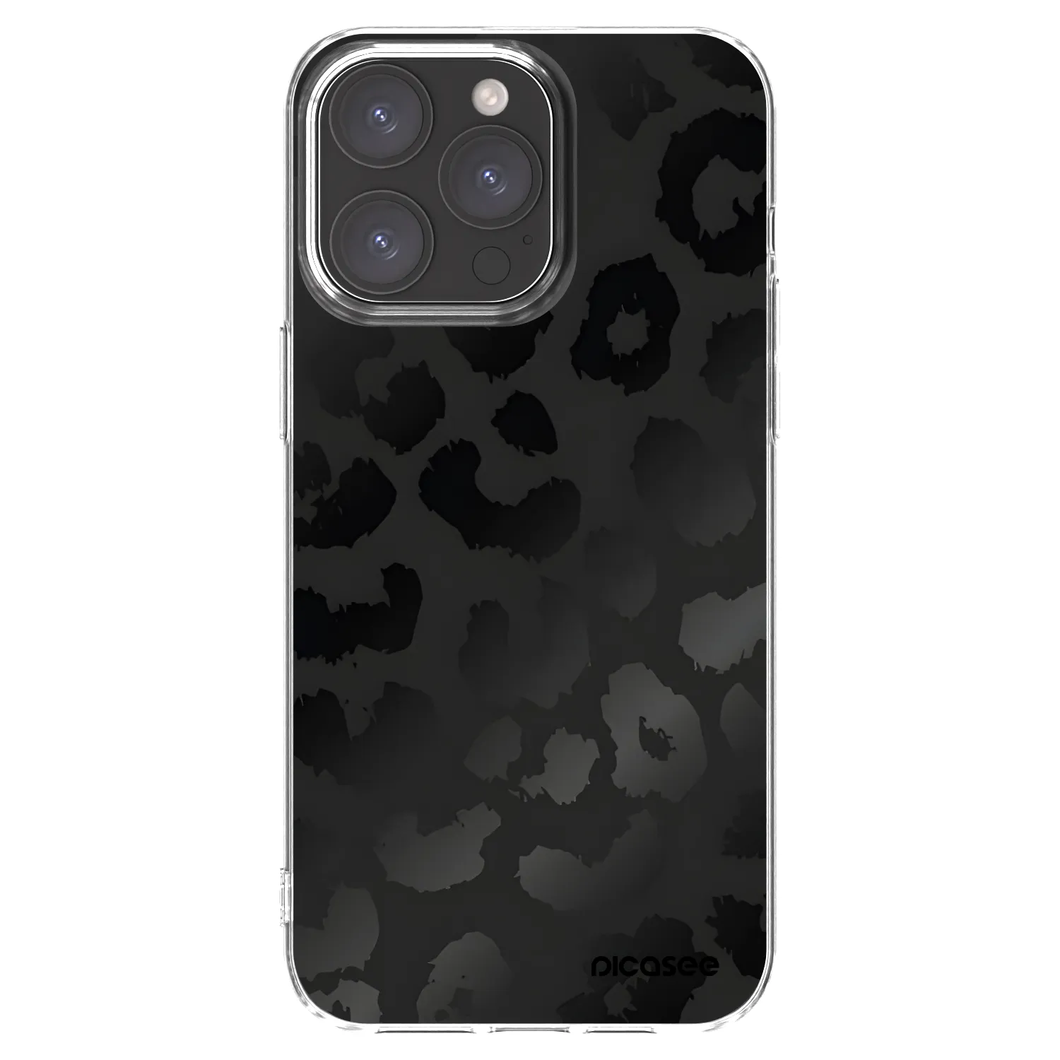 Picasee silikonski prozorni ovitek za Apple iPhone 15 Pro Max - Midnight Leopard