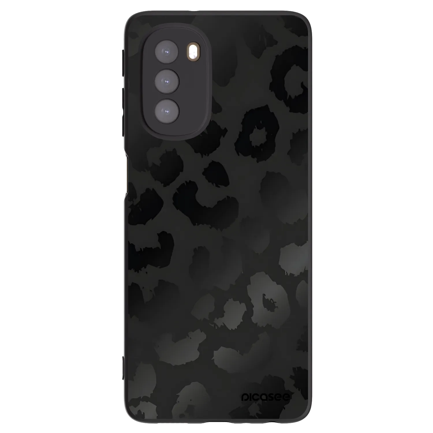 Picasee silikonski črni ovitek za Motorola Moto G51 - Midnight Leopard