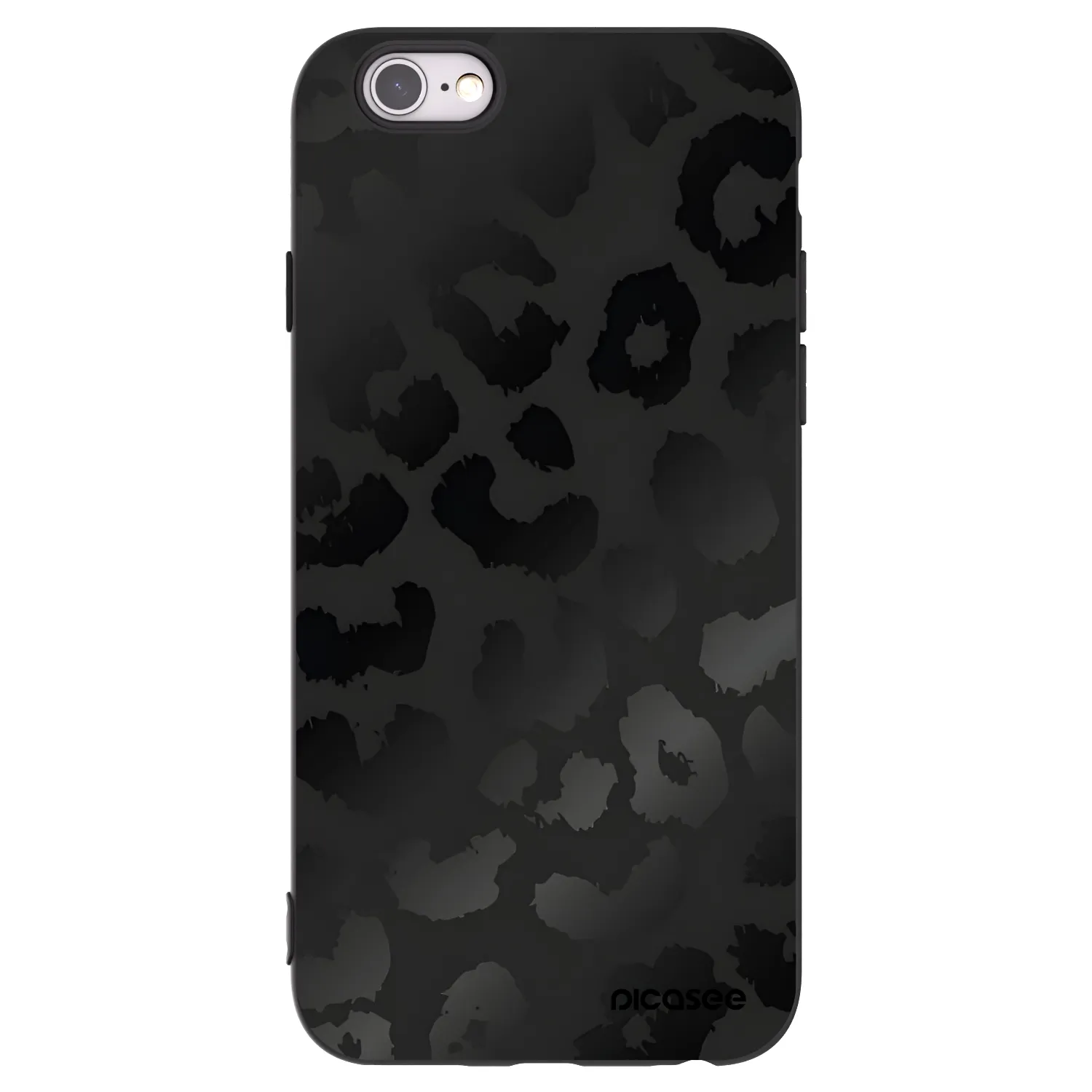 Picasee silikonski črni ovitek za Apple iPhone 6/6S - Midnight Leopard
