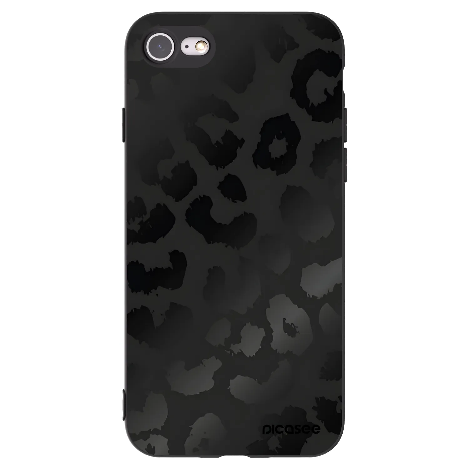 Picasee silikonski črni ovitek za Apple iPhone 7 - Midnight Leopard