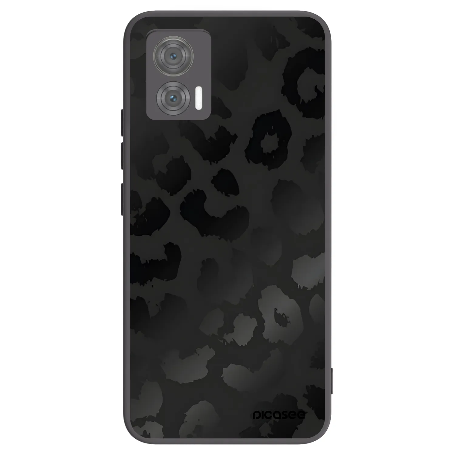 Picasee silikonski črni ovitek za Motorola Edge 30 Neo - Midnight Leopard