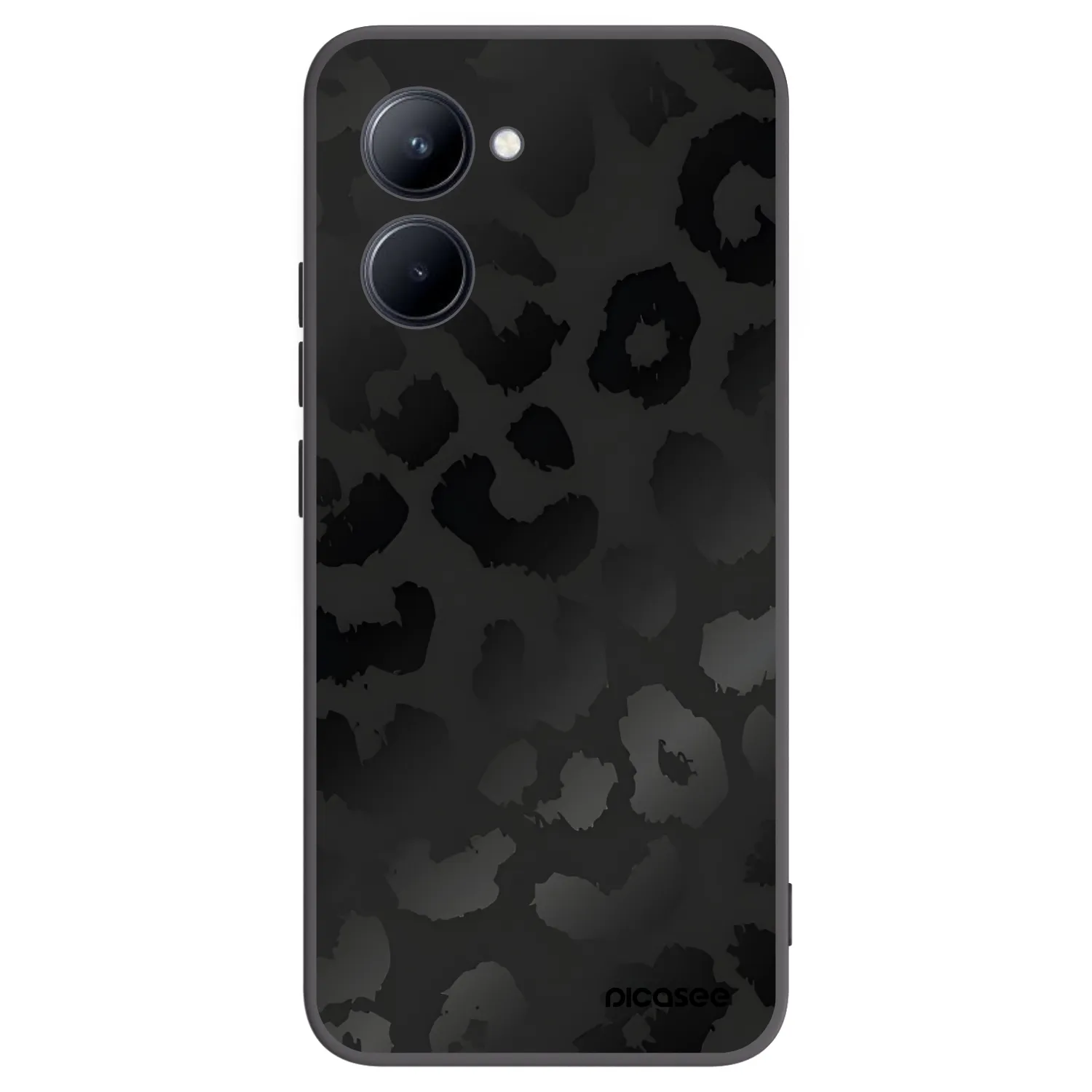 Picasee silikonski črni ovitek za Realme C33 (2023) - Midnight Leopard