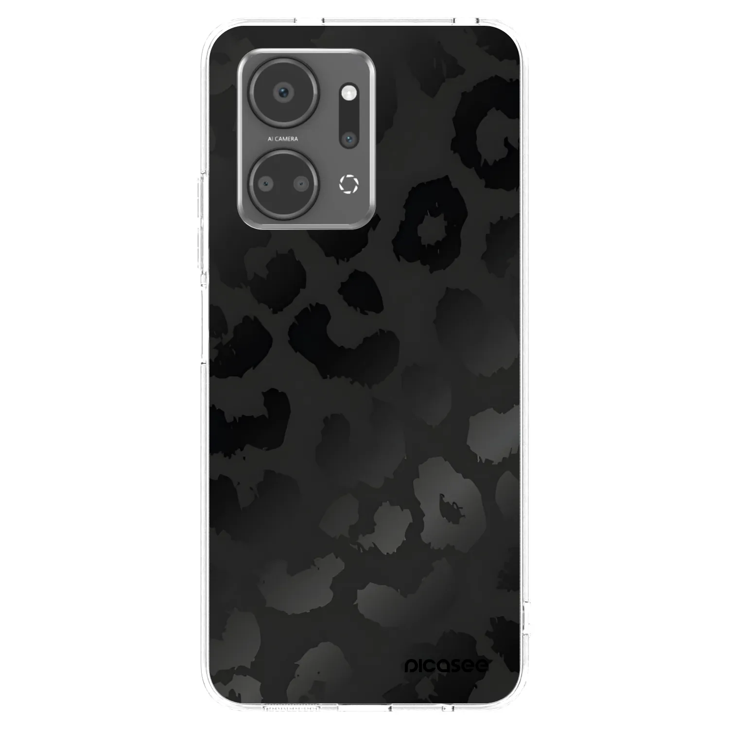 Picasee silikonski prozorni ovitek za Honor X7a - Midnight Leopard