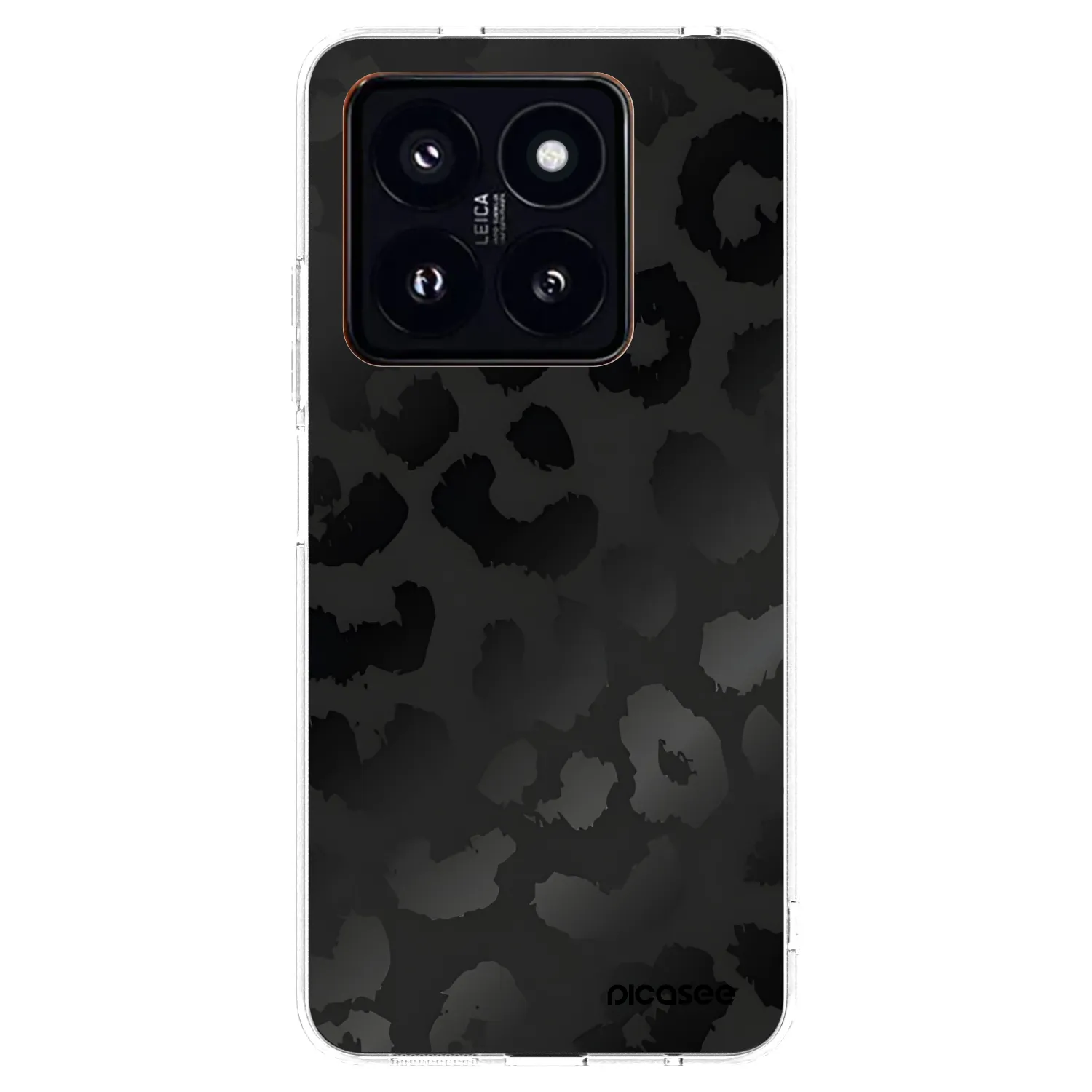 Picasee silikonski prozorni ovitek za Xiaomi 14 Pro - Midnight Leopard
