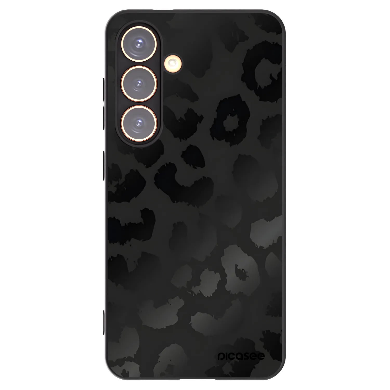 Picasee silikonski črni ovitek za Samsung Galaxy S24 S921B 5G - Midnight Leopard