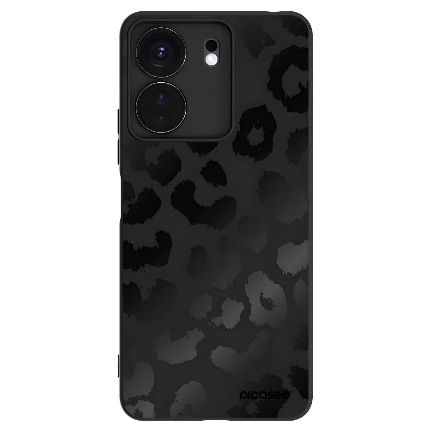 Picasee silikonski črni ovitek za Xiaomi Redmi 13C 4G - Midnight Leopard