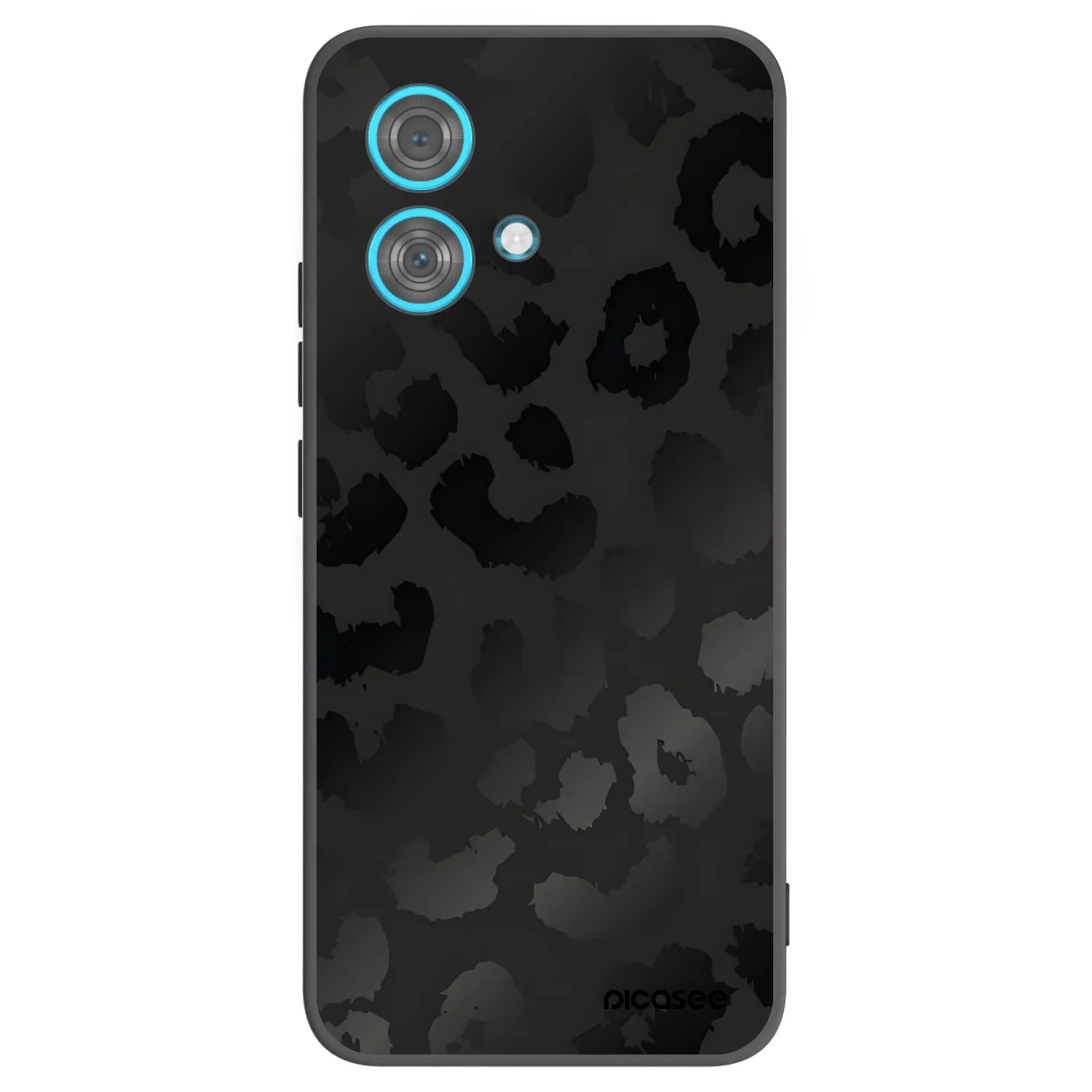 Picasee silikonski črni ovitek za Motorola Edge 40 Neo - Midnight Leopard