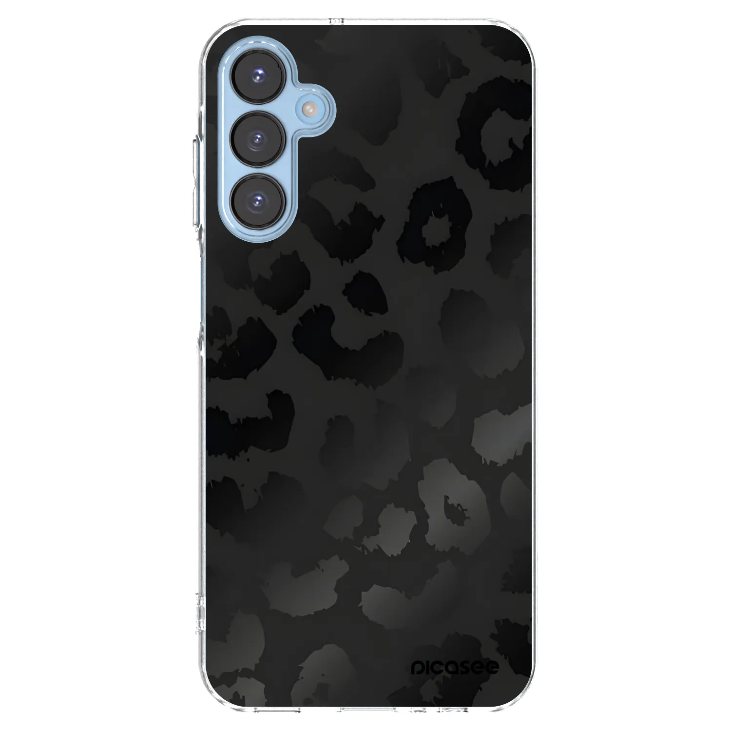 Picasee silikonski prozorni ovitek za Samsung Galaxy A15 A156B 5G - Midnight Leopard