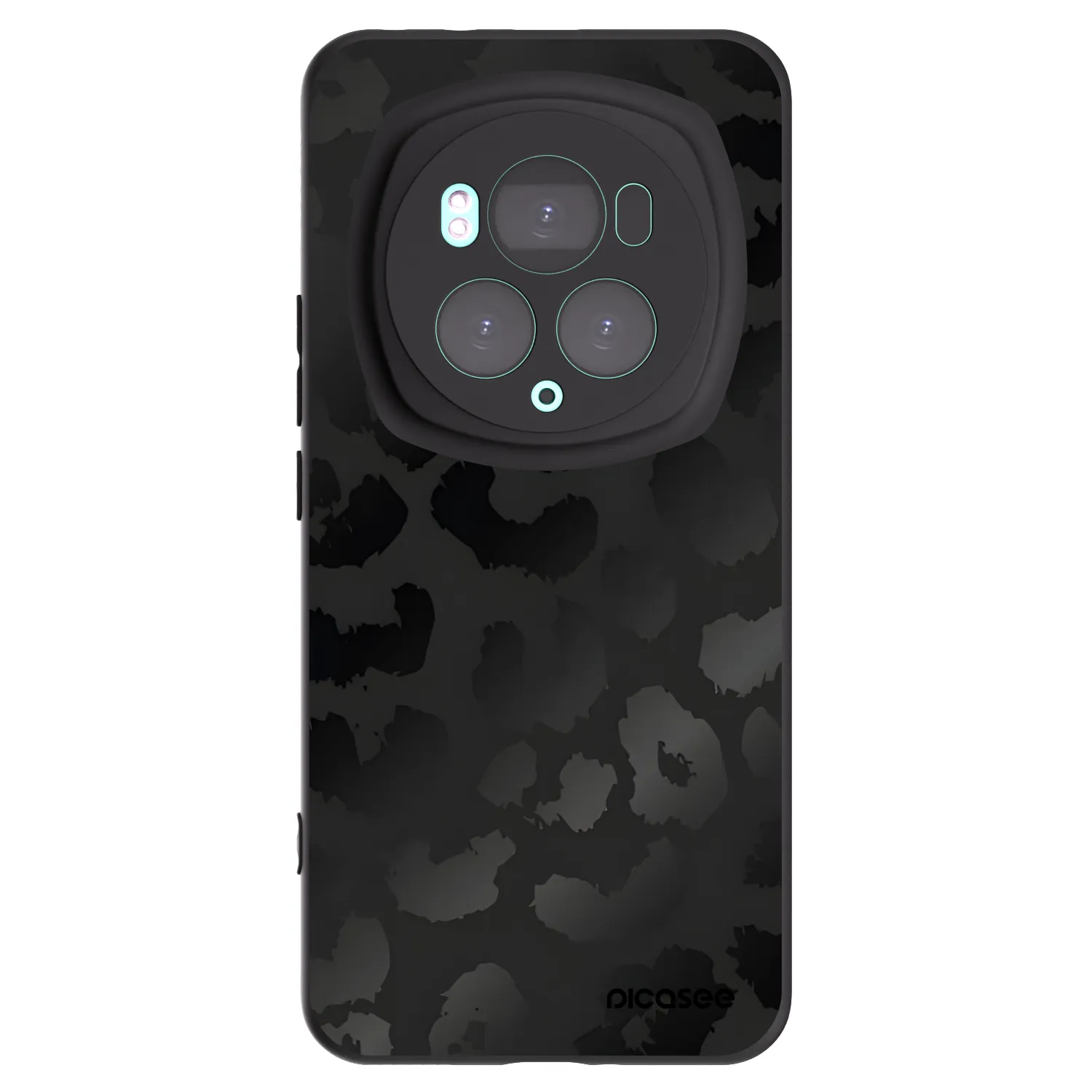 Picasee silikonski črni ovitek za Honor Magic6 Pro - Midnight Leopard