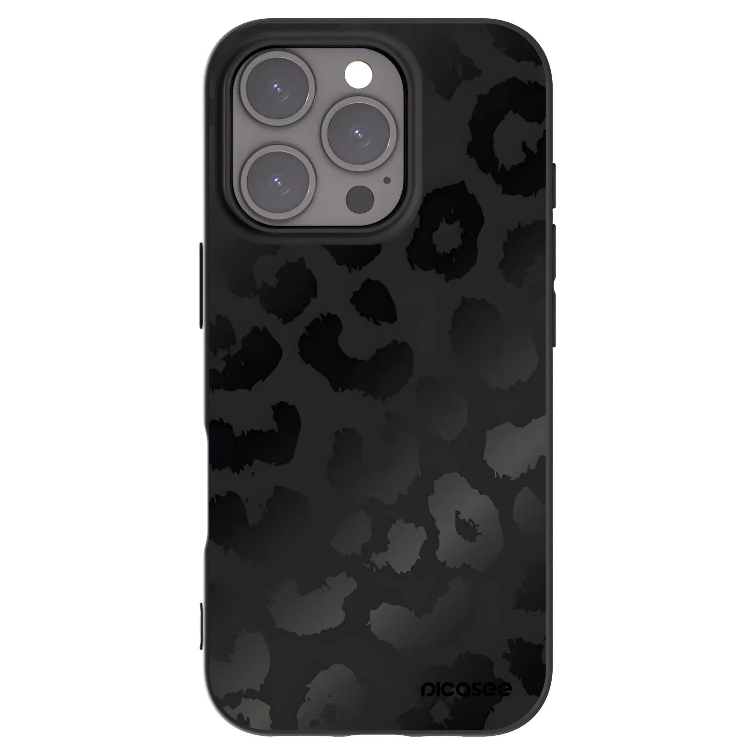 Picasee silikonski črni ovitek za Apple iPhone 16 Pro - Midnight Leopard