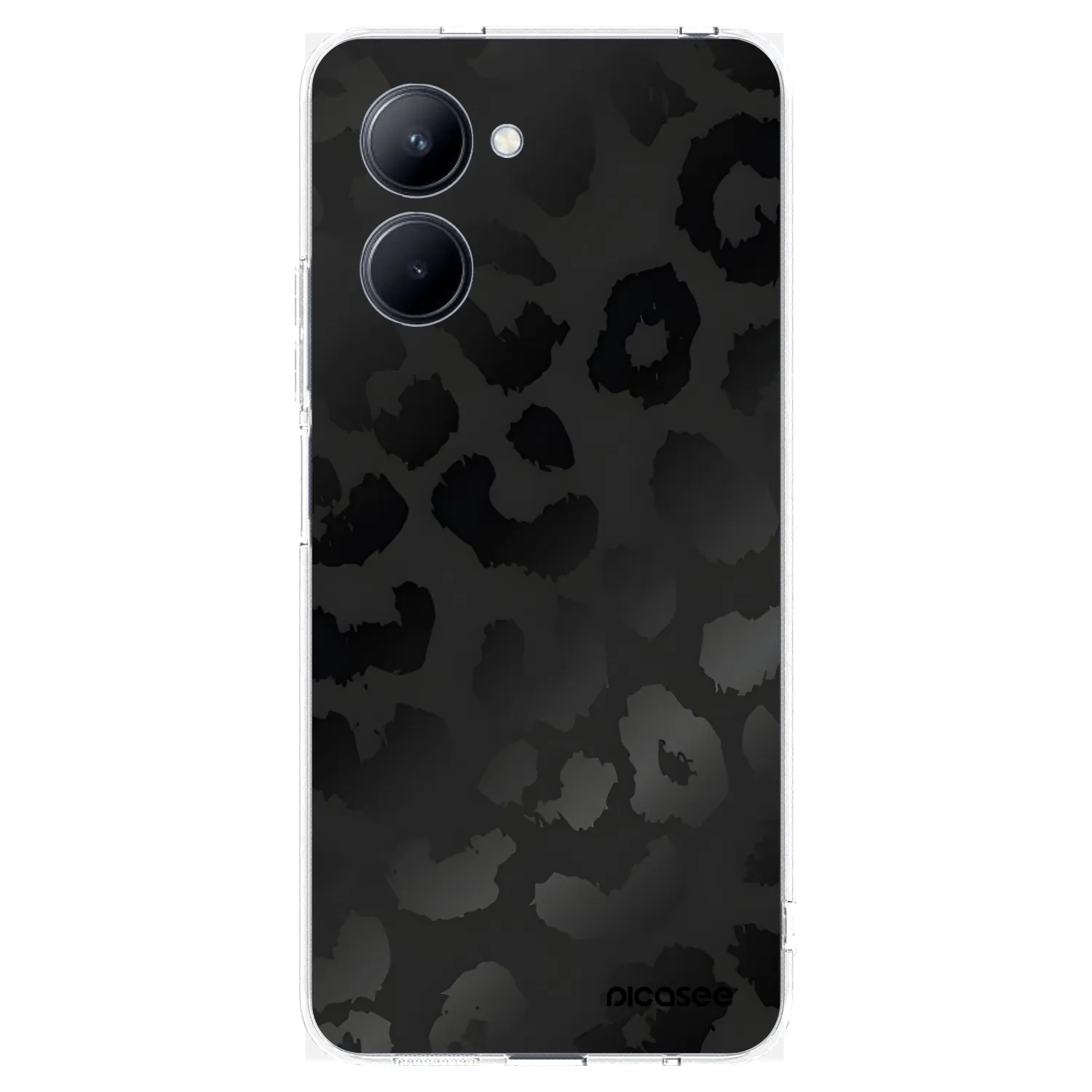 Picasee silikonski prozorni ovitek za Realme C33 (2023) - Midnight Leopard