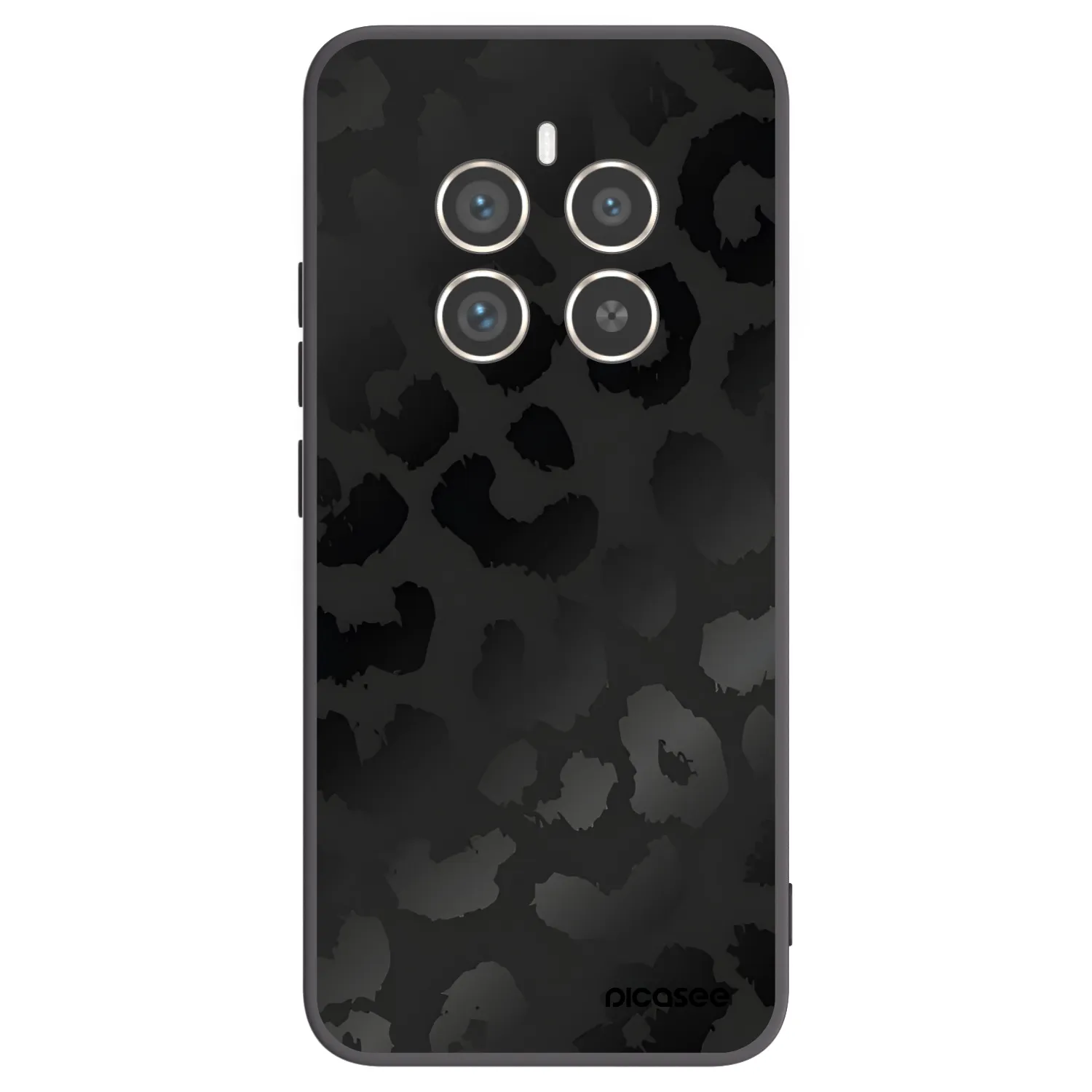 Picasee silikonski črni ovitek za Realme 12 Pro 5G - Midnight Leopard