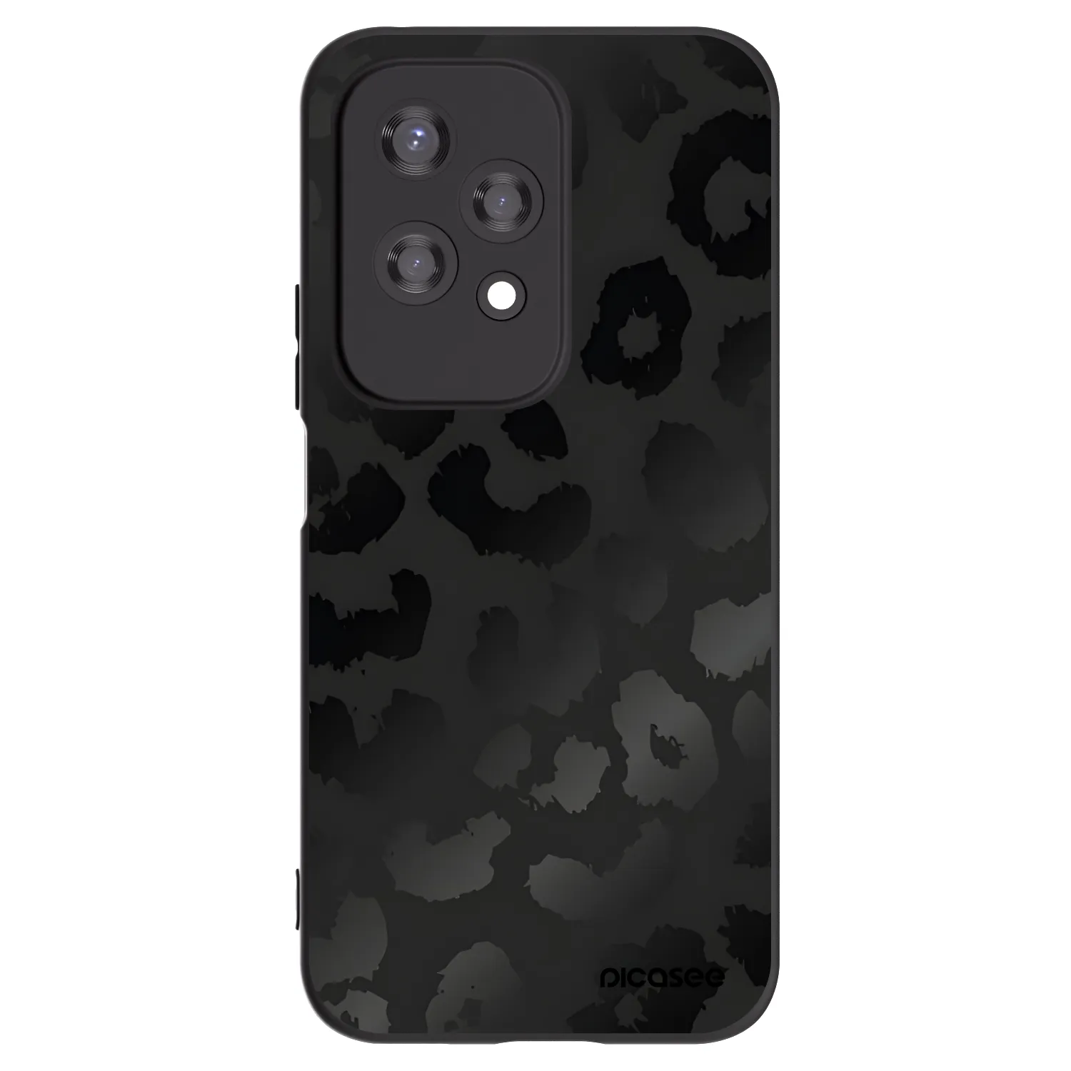 Picasee silikonski črni ovitek za Honor 200 Lite - Midnight Leopard