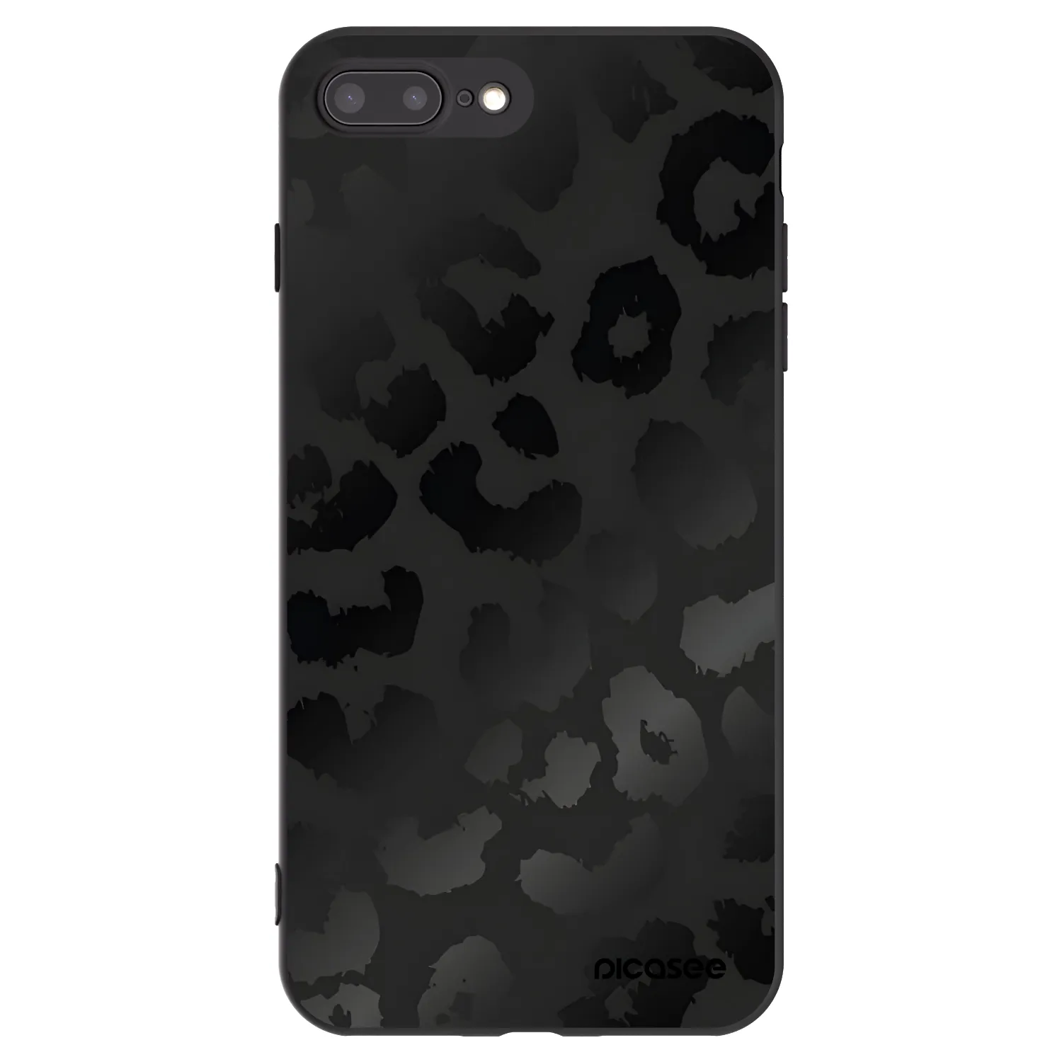 Picasee silikonski črni ovitek za Apple iPhone 8 Plus - Midnight Leopard