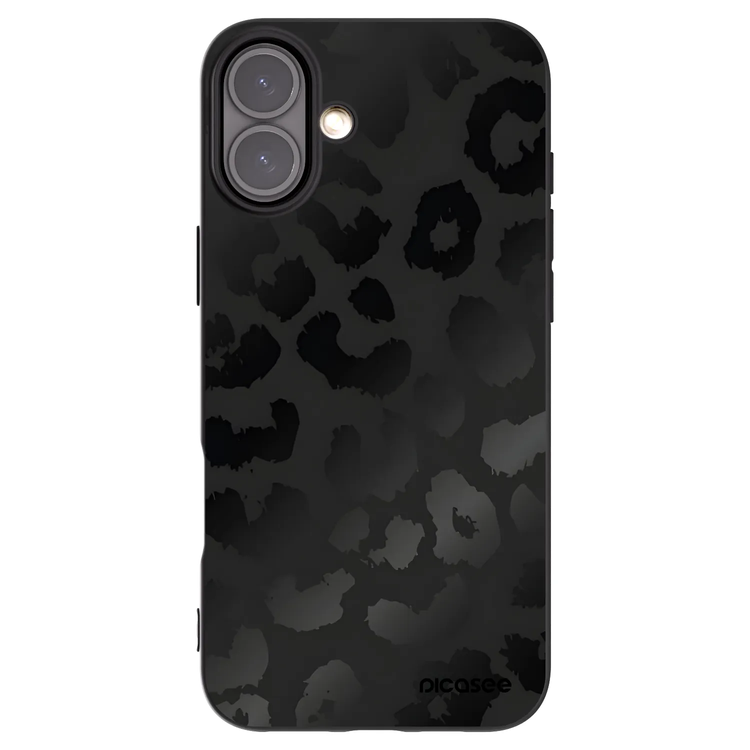 Picasee silikonski črni ovitek za Apple iPhone 16 Plus - Midnight Leopard