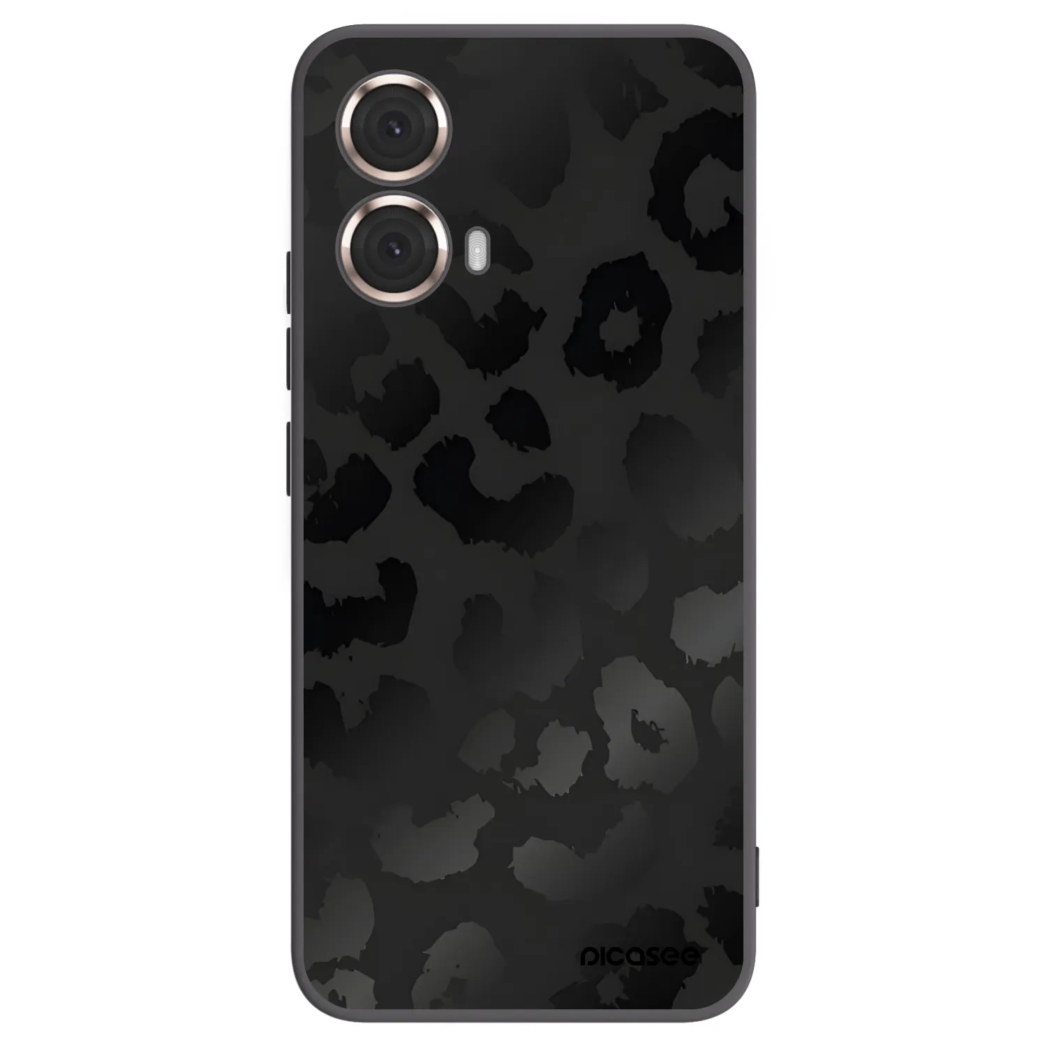 Picasee silikonski črni ovitek za Motorola Moto G85 - Midnight Leopard