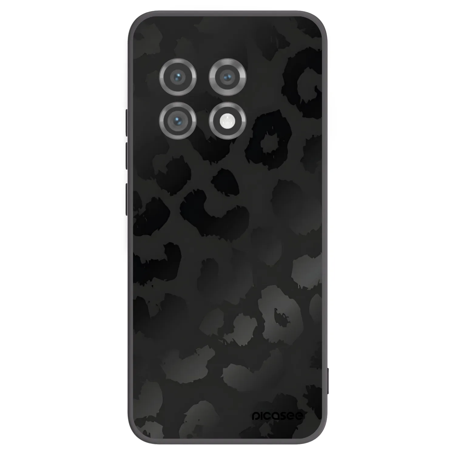 Picasee silikonski črni ovitek za OnePlus 11 5G - Midnight Leopard