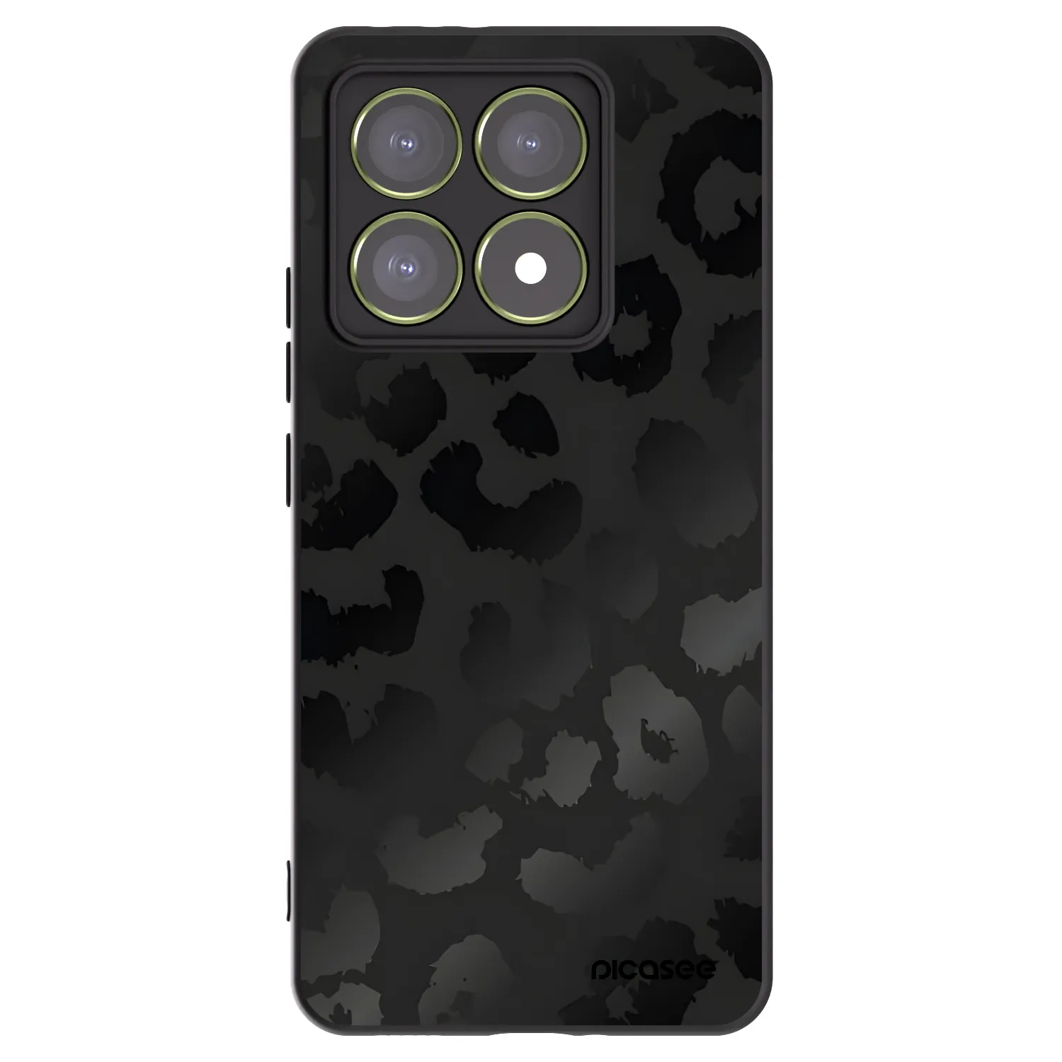 Picasee silikonski črni ovitek za Xiaomi 14T - Midnight Leopard