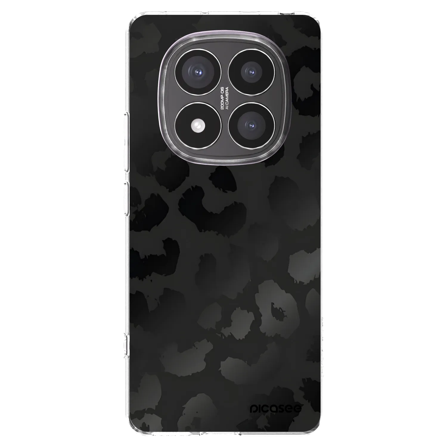 Picasee silikonski prozorni ovitek za Xiaomi Redmi Note 14 Pro+ 5G - Midnight Leopard