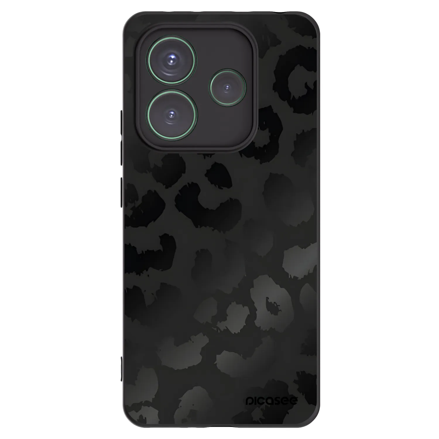 Picasee silikonski črni ovitek za Xiaomi Redmi Note 14 5G - Midnight Leopard