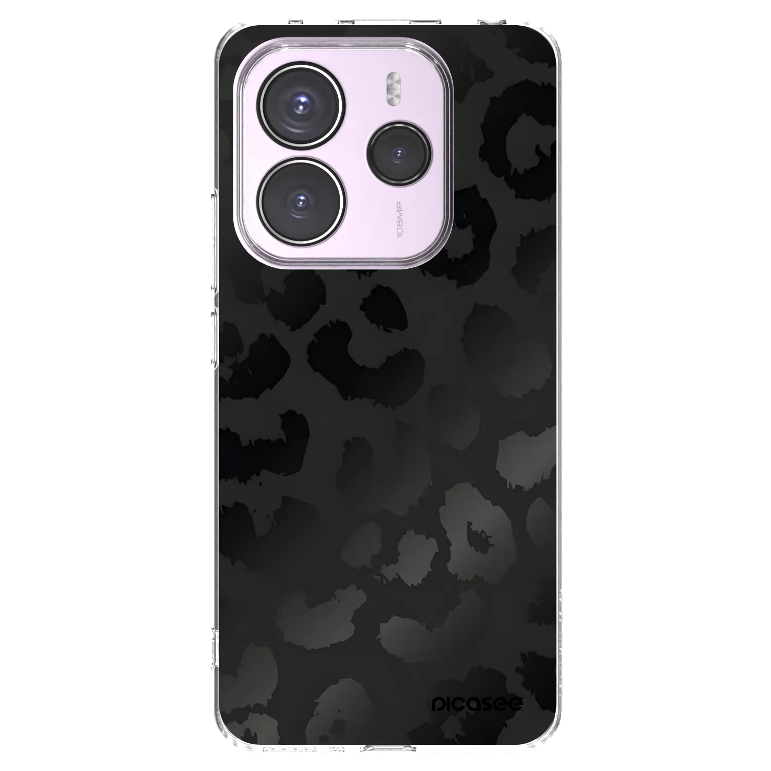 Picasee silikonski prozorni ovitek za Xiaomi Redmi Note 14 5G - Midnight Leopard