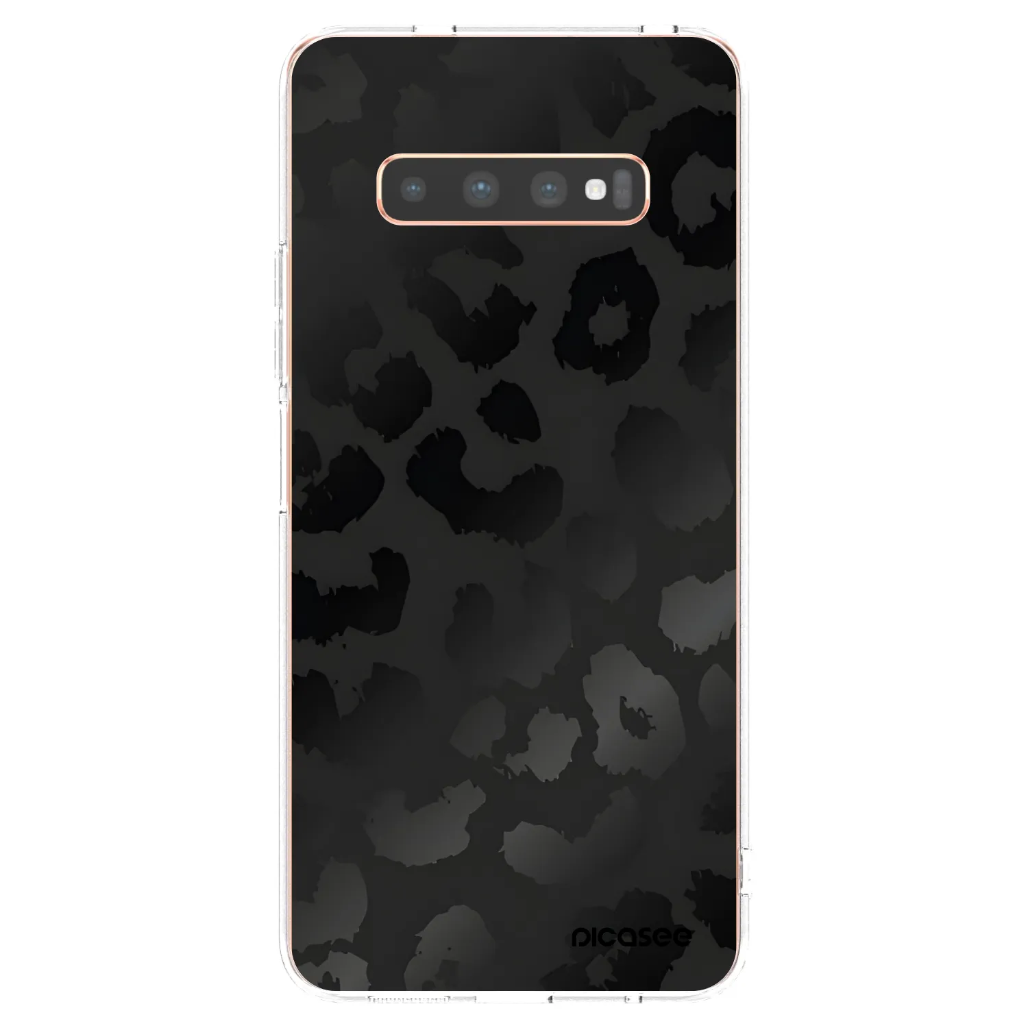 Picasee silikonski prozorni ovitek za Samsung Galaxy S10 Plus G975 - Midnight Leopard