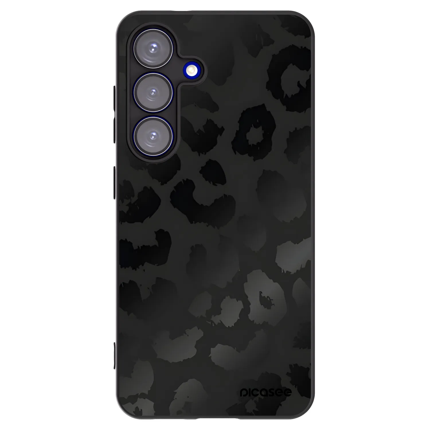 Picasee silikonski črni ovitek za Samsung Galaxy S25 5G - Midnight Leopard