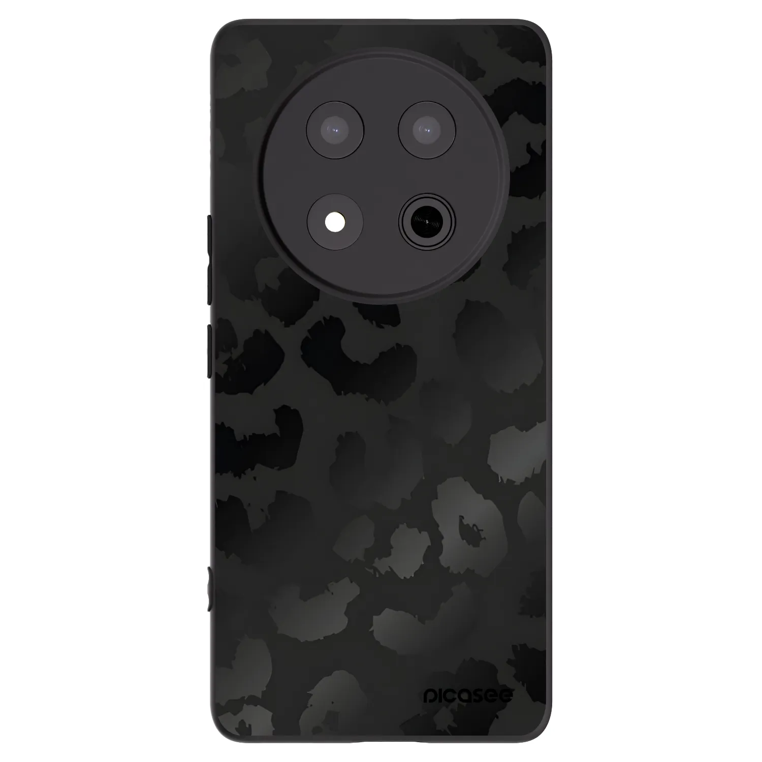 Picasee silikonski črni ovitek za Honor Magic7 Lite 5G - Midnight Leopard