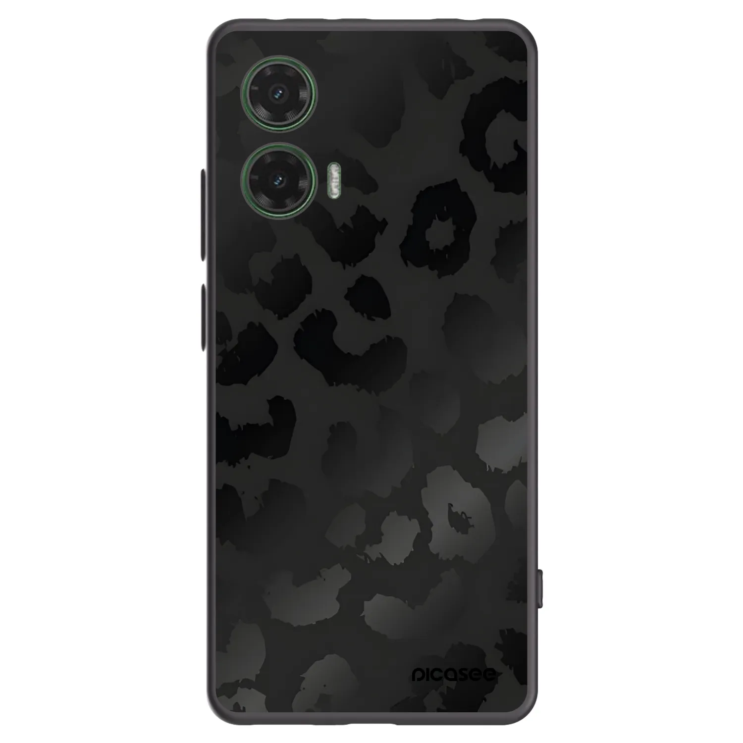 Picasee silikonski črni ovitek za Motorola Moto G35 5G - Midnight Leopard