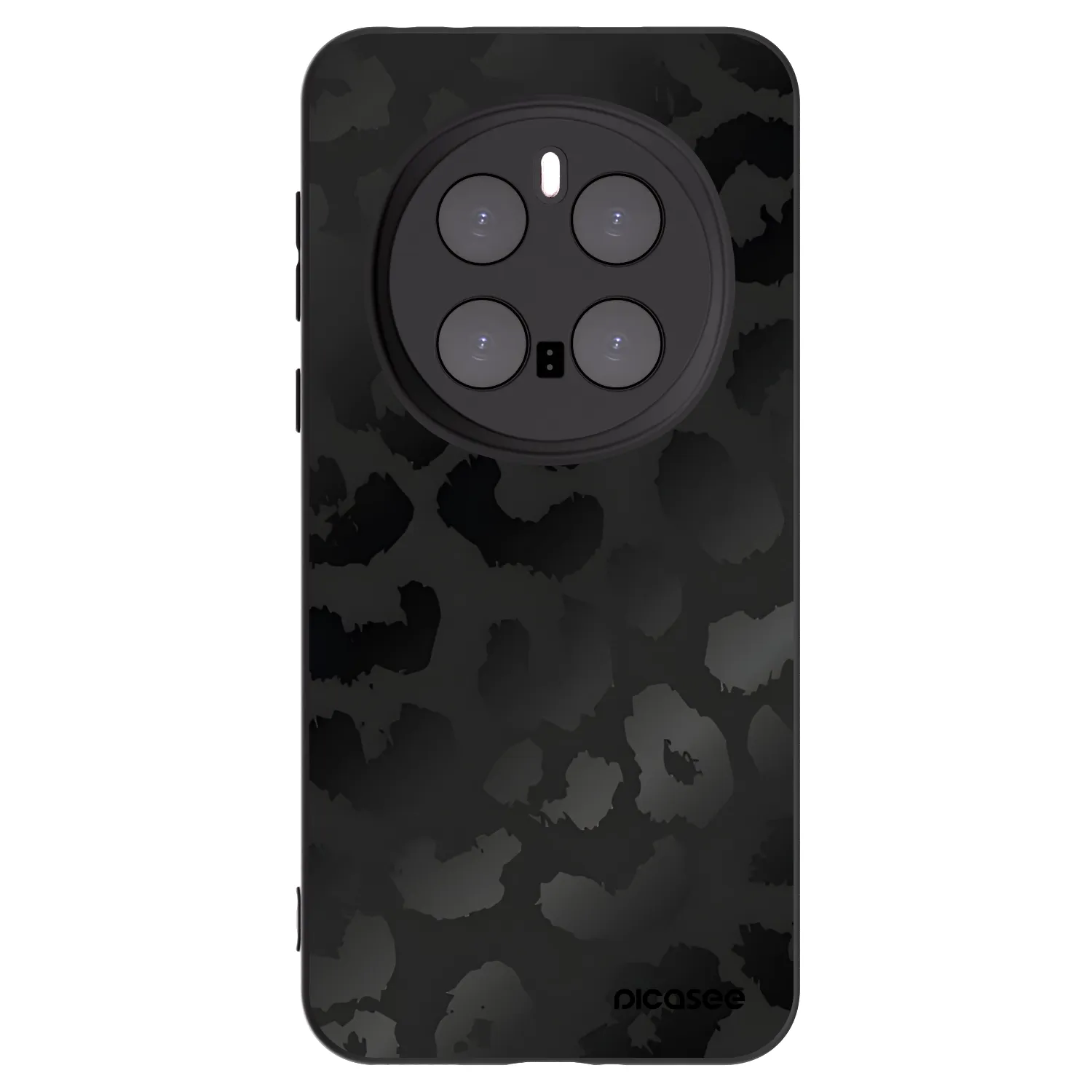 Picasee silikonski črni ovitek za Honor Magic7 Pro 5G - Midnight Leopard