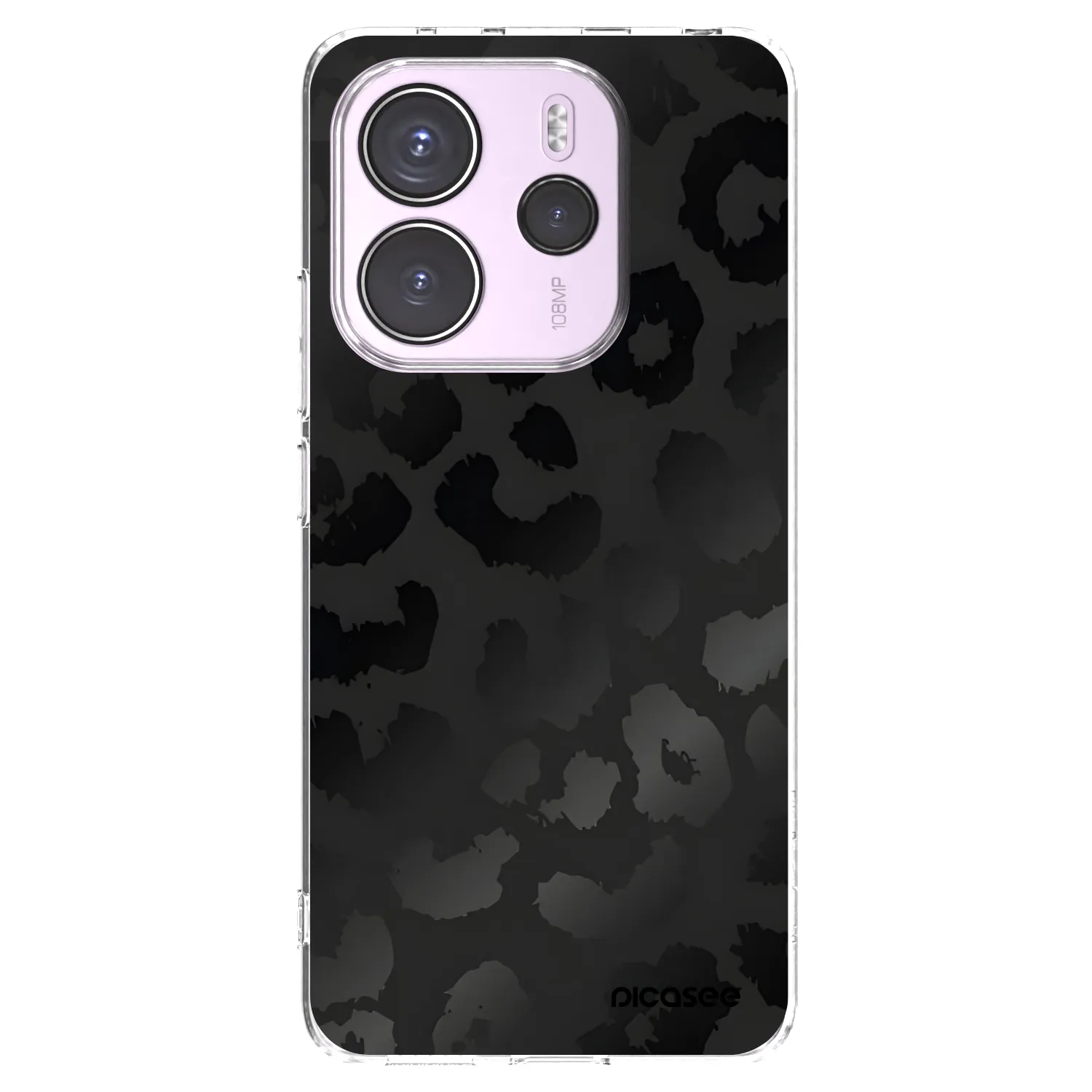Picasee silikonski prozorni ovitek za Xiaomi Redmi Note 14 4G - Midnight Leopard