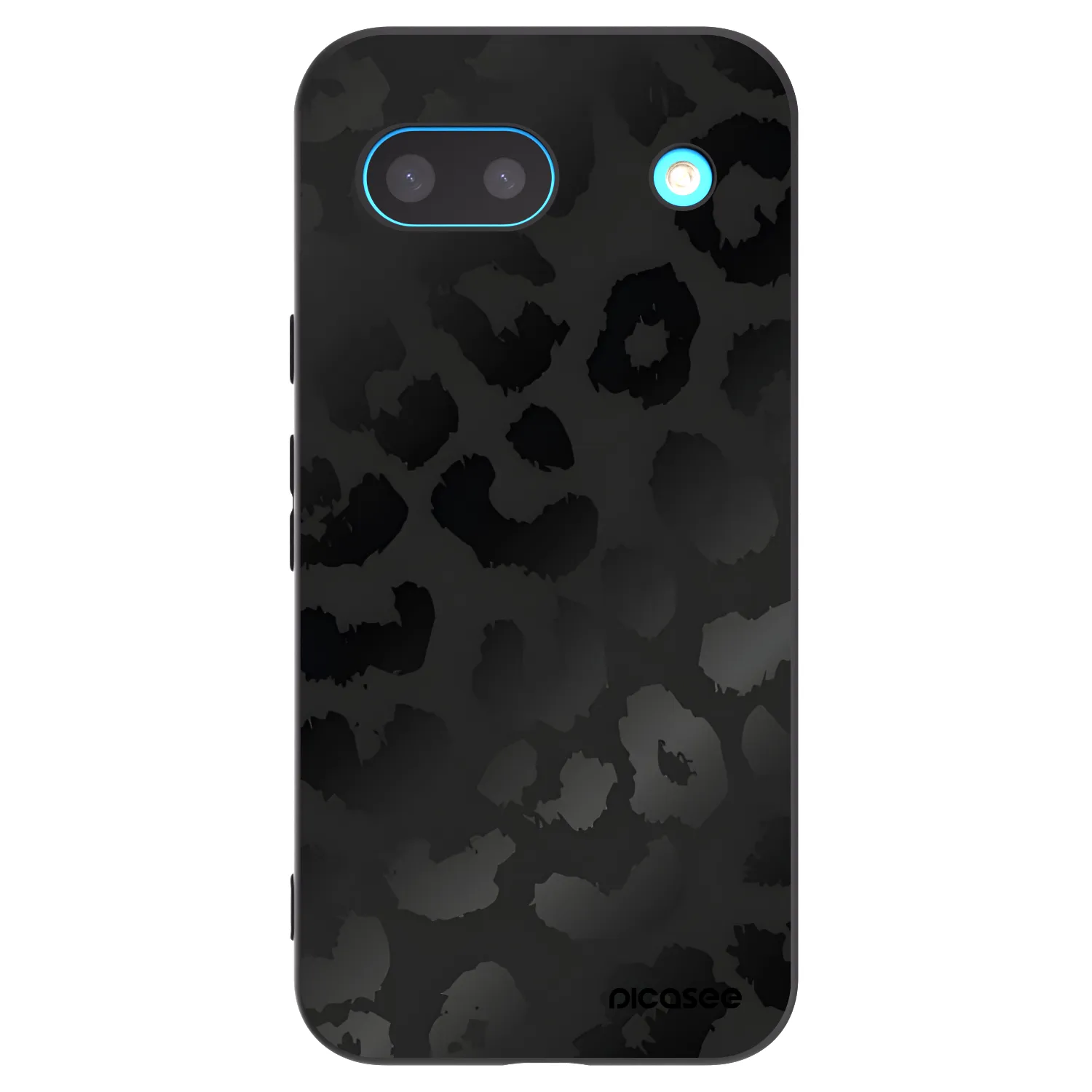 Picasee silikonski črni ovitek za Google Pixel 8 - Midnight Leopard