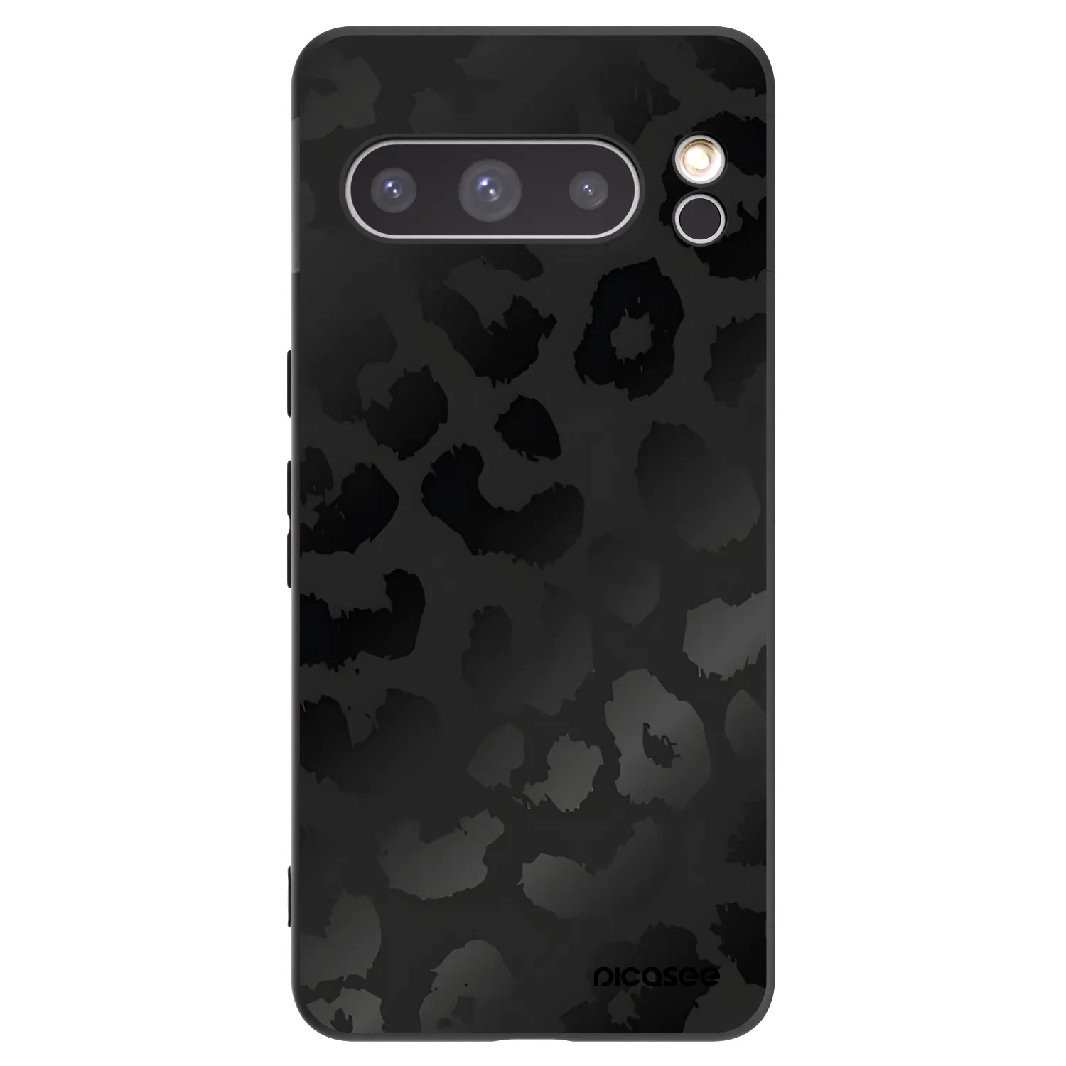 Picasee silikonski črni ovitek za Google Pixel 8 Pro - Midnight Leopard