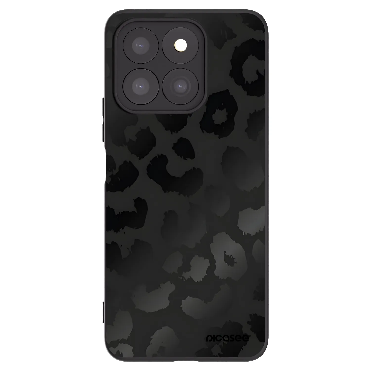 Picasee silikonski črni ovitek za Honor X8c - Midnight Leopard