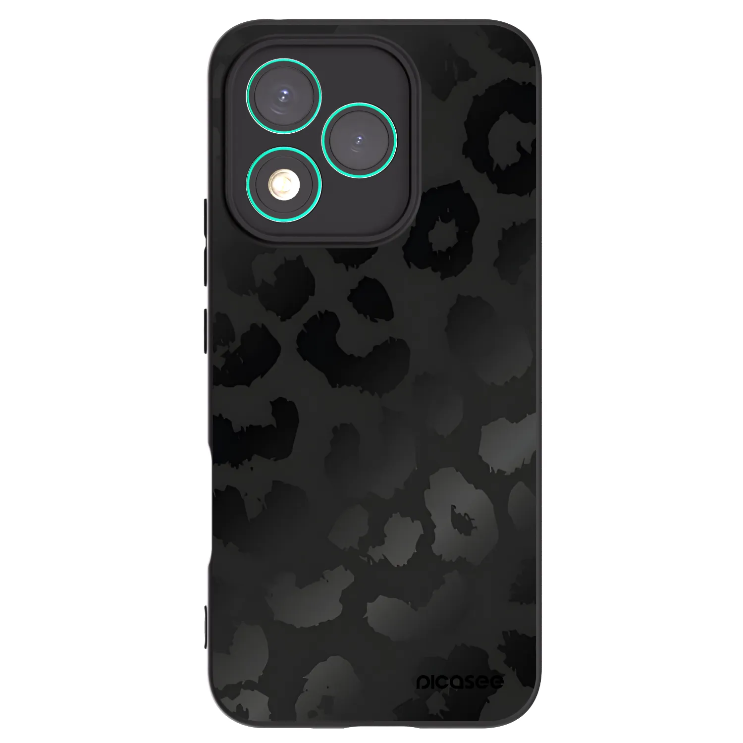 Picasee silikonski črni ovitek za Honor 400 Lite 5G - Midnight Leopard